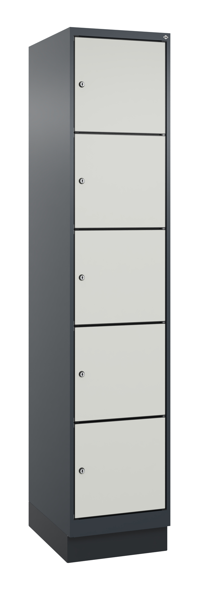 C+P Schlie�fachschrank Evolo PLUS, Sockel, 5 F�cher, 1950x400x500mm