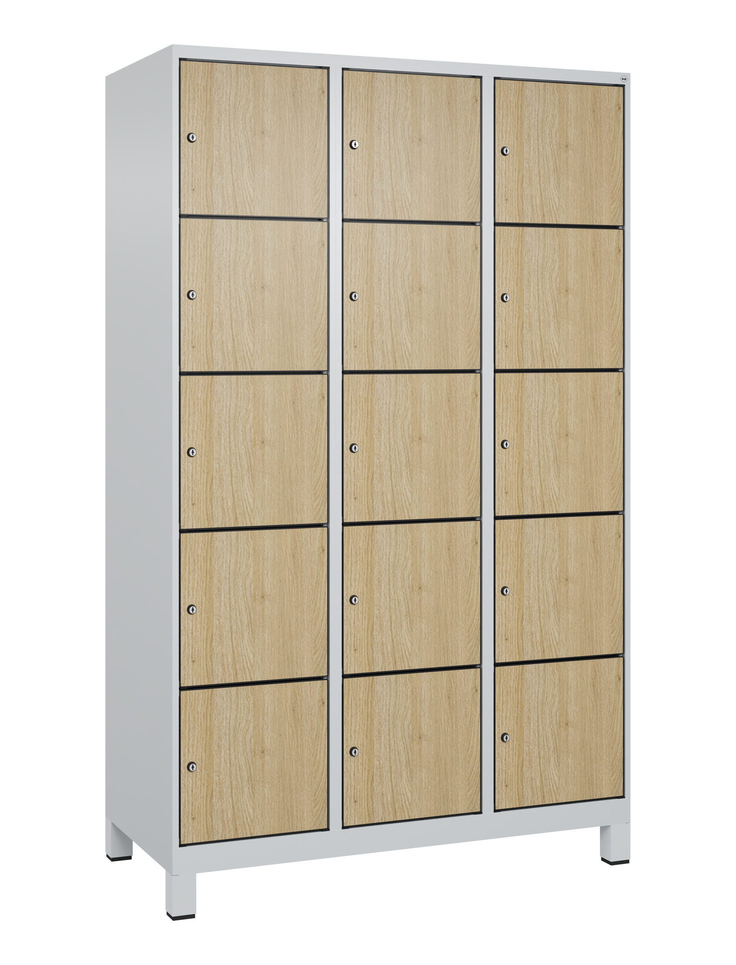 C+P Schlie�fachschrank Evolo PLUS, F��e, 15 F�cher, 1950x1200x500mm