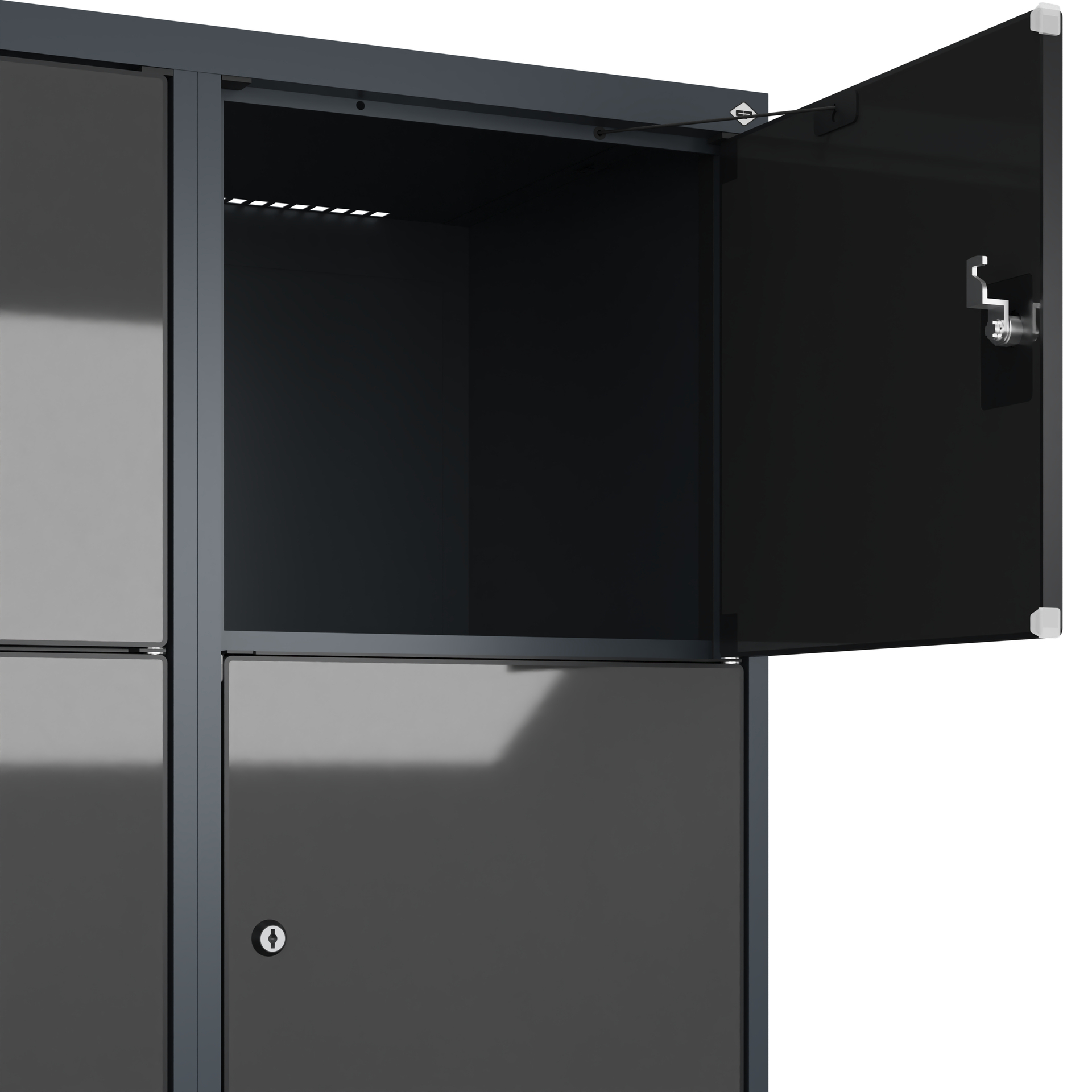 C+P Schlie�fachschrank Evolo PLUS, F��e, 10 F�cher, 1950x800x500mm