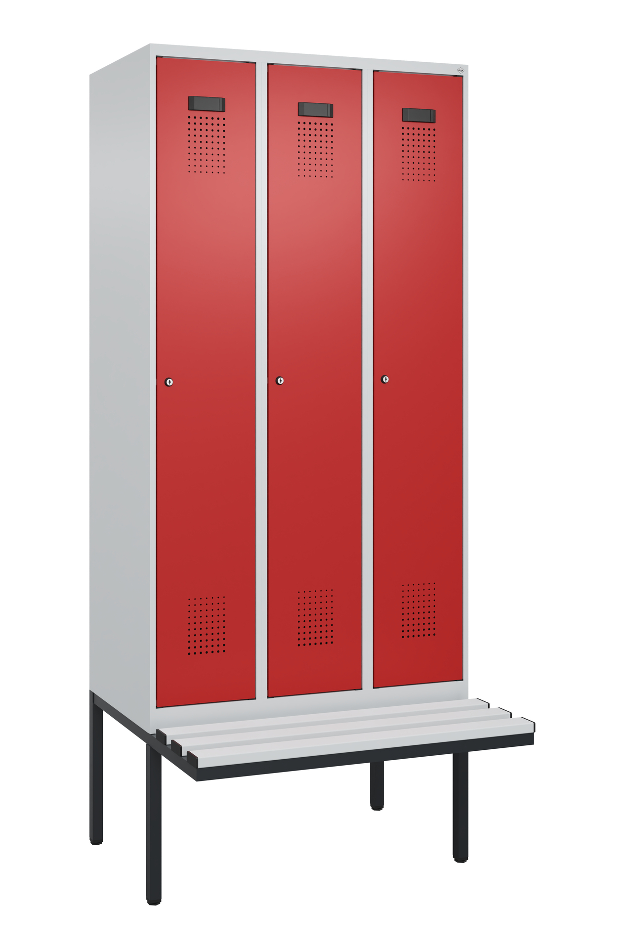 C+P Spind Evolo PLUS, Bank, 3 Abteile, 2120x900x81