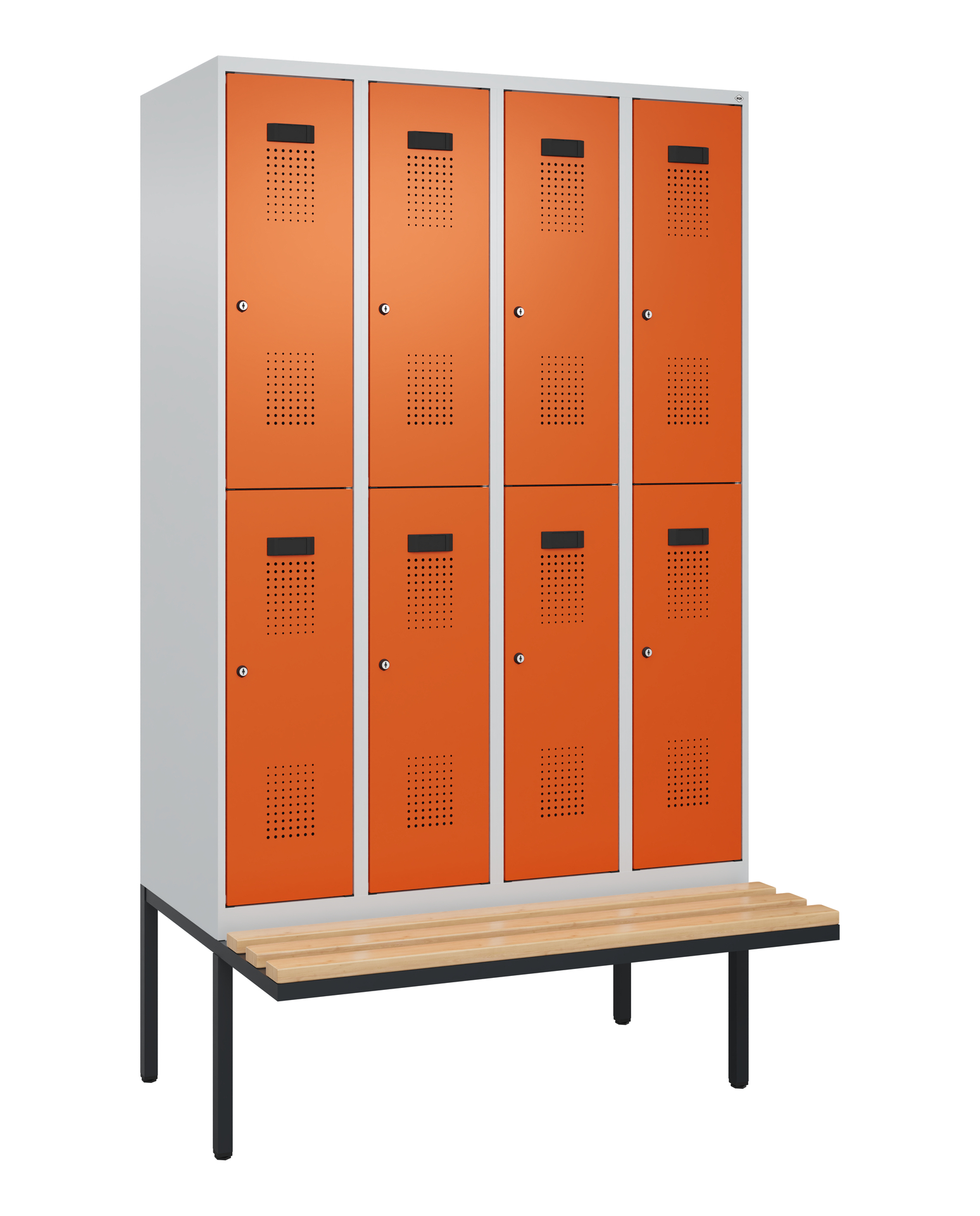 C+P Doppelstock-Spind Evolo PLUS, Bank, 8 Fächer, 