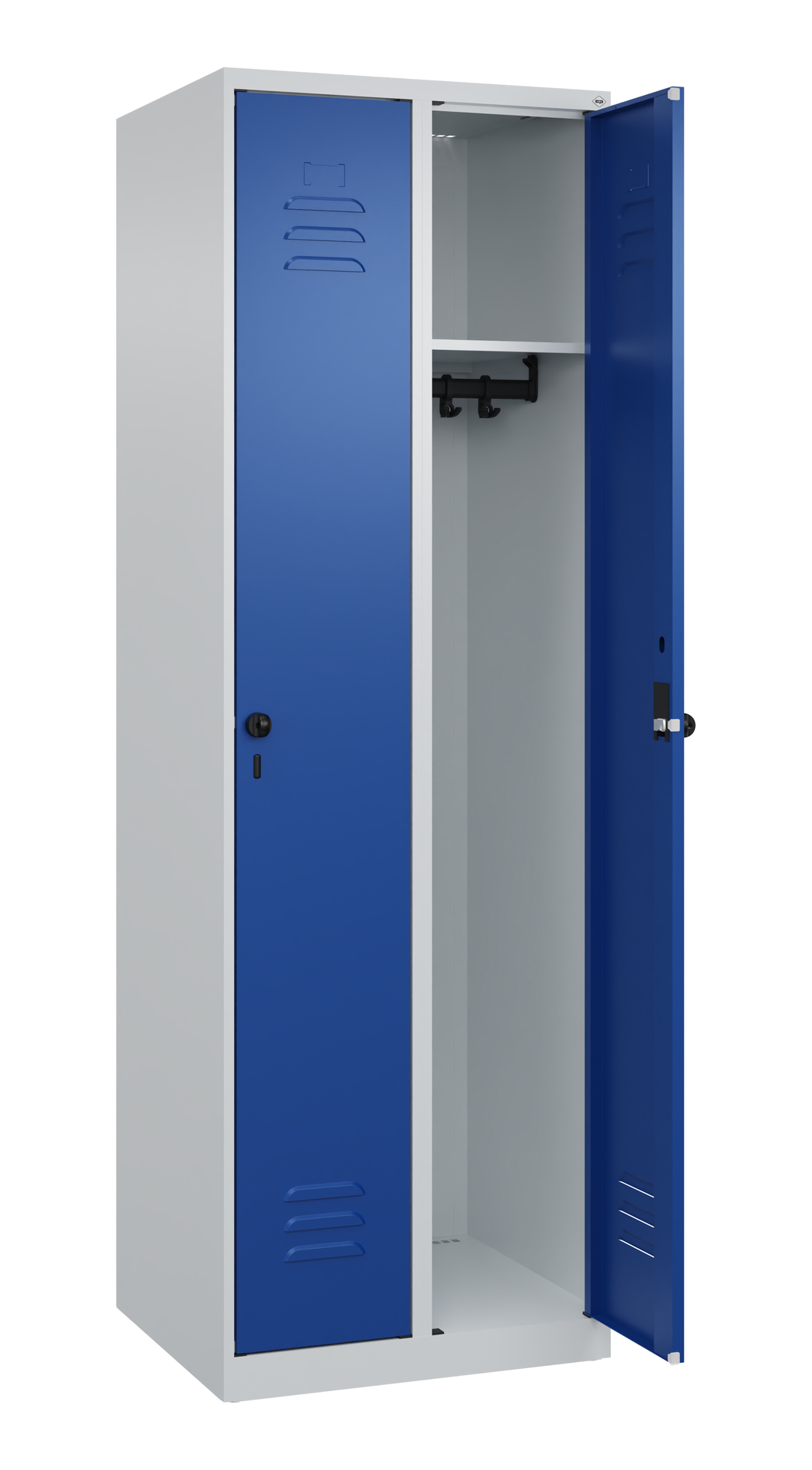 C+P Spind Classic PLUS, 2 Abteile, 1850x600x500mm, 7035/5010