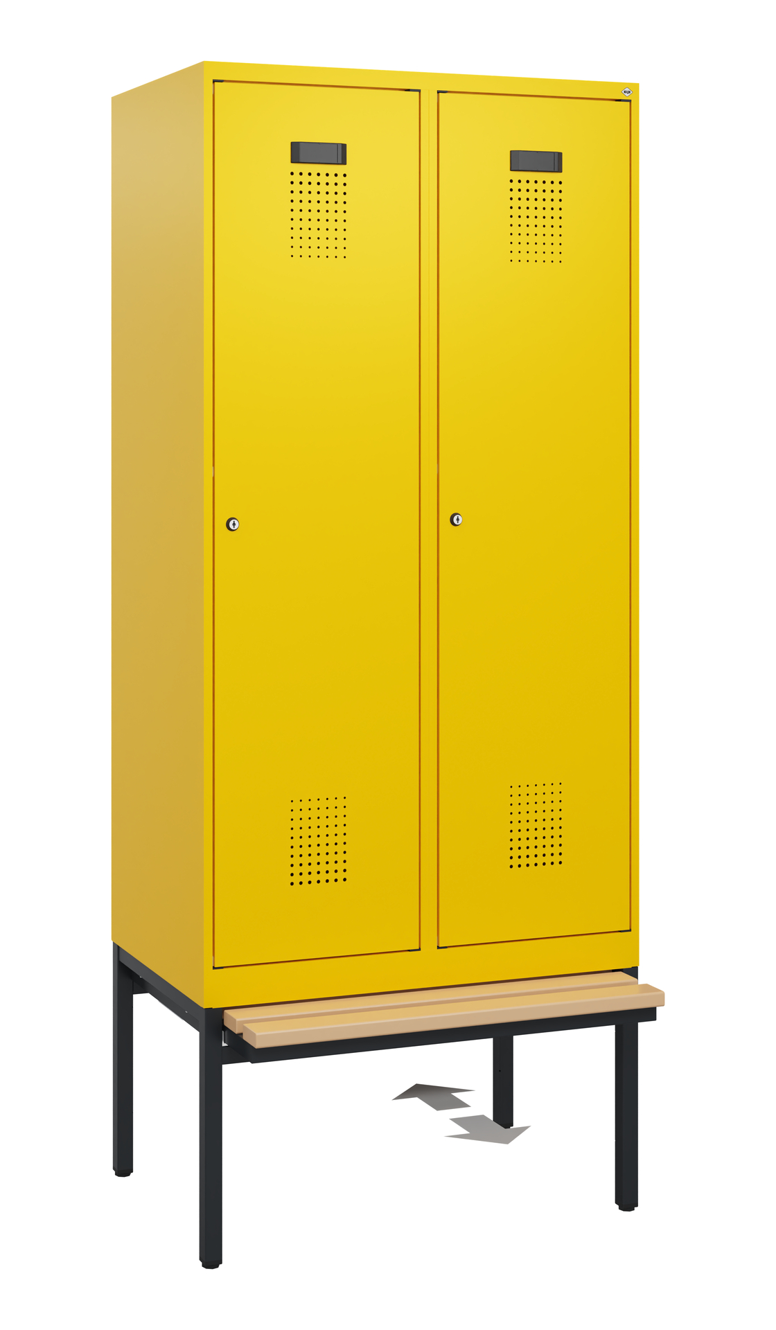 C+P Spind Evolo PLUS, Bank, 2 Abteile, 1950x800x815mm