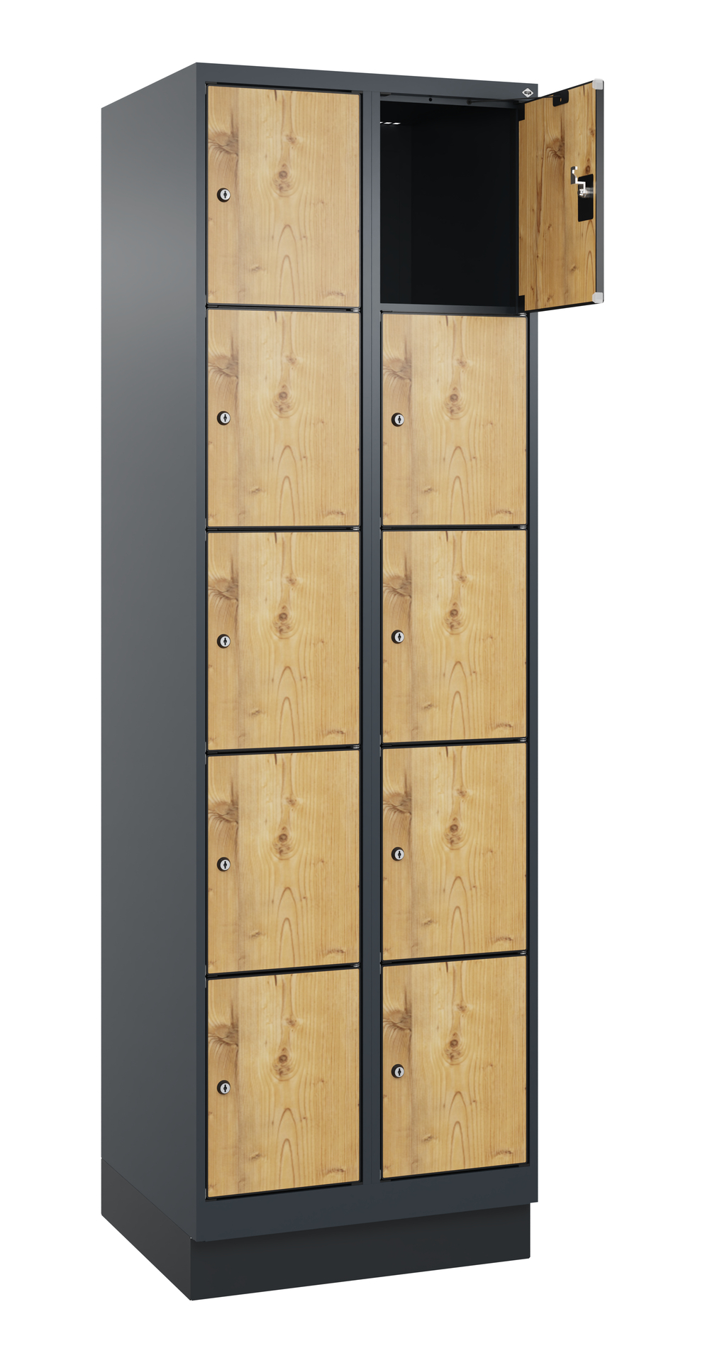 C+P Schlie�fachschrank Evolo PLUS, Sockel, 10 F�cher, 1950x600x500mm