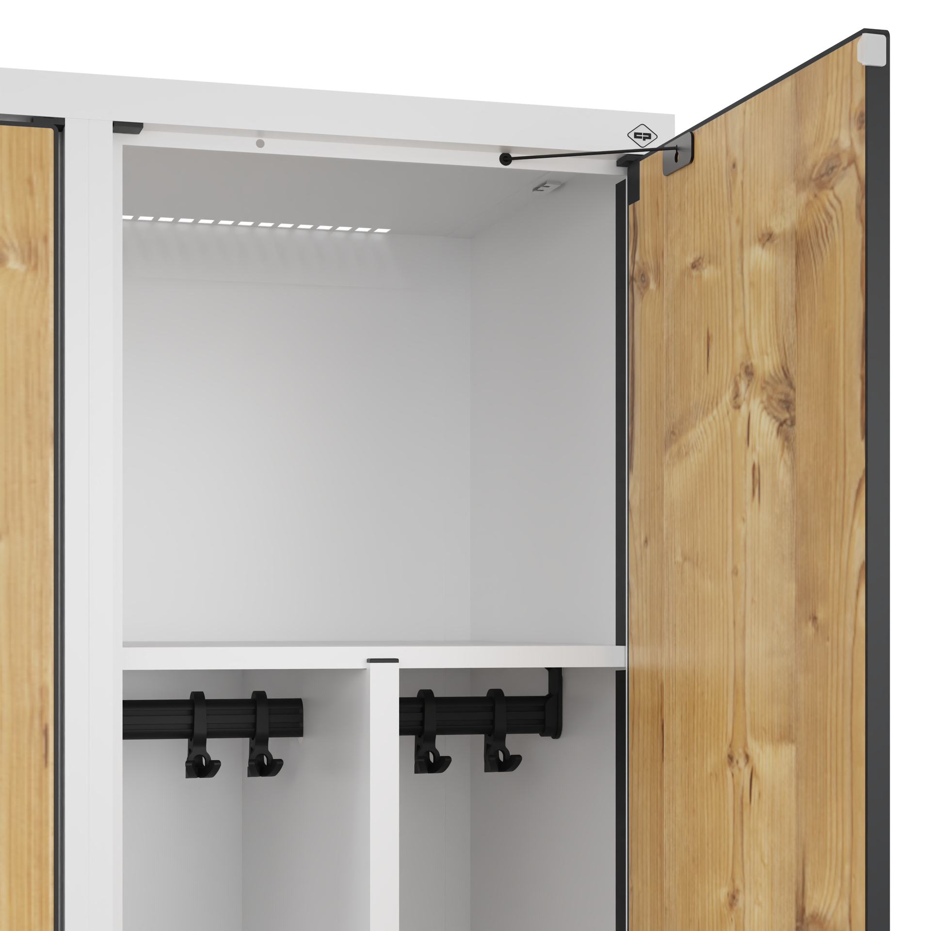 C+P Spind Evolo PLUS, Sockel, 1 Abteil, 1950x400x500mm