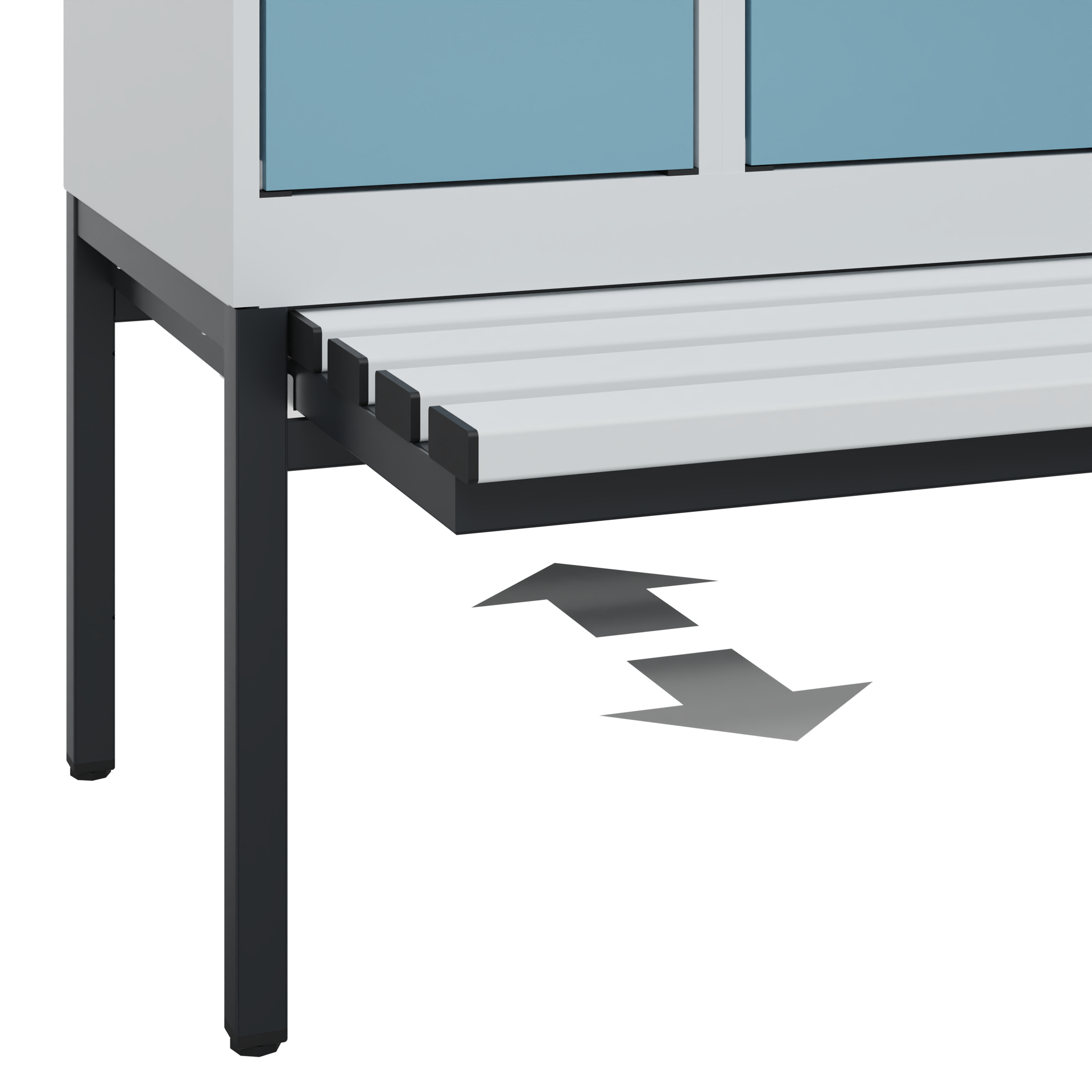 C+P Spind Evolo PLUS, Bank, 3 Abteile, 1950x900x815mm