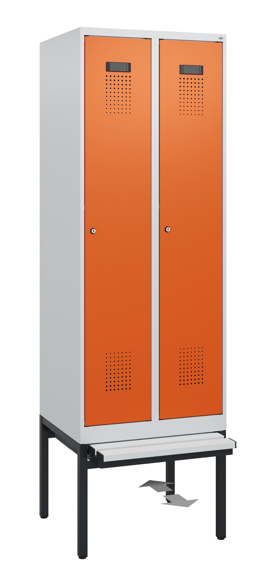 C+P Spind Evolo PLUS, Bank, 2 Abteile, 1950x600x815mm