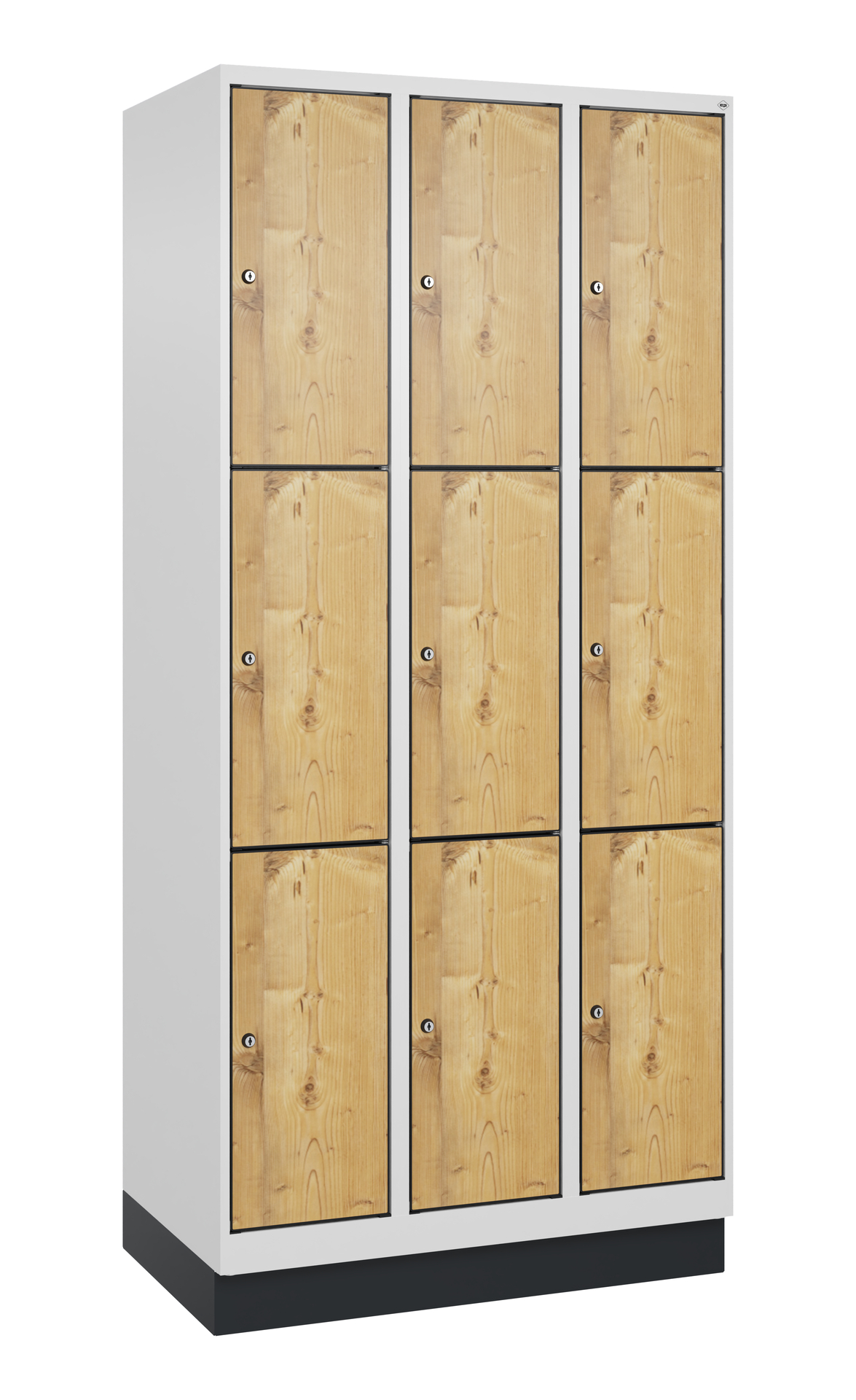 C+P Schlie�fachschrank Evolo PLUS, Sockel, 9 F�cher, 1950x900x500mm