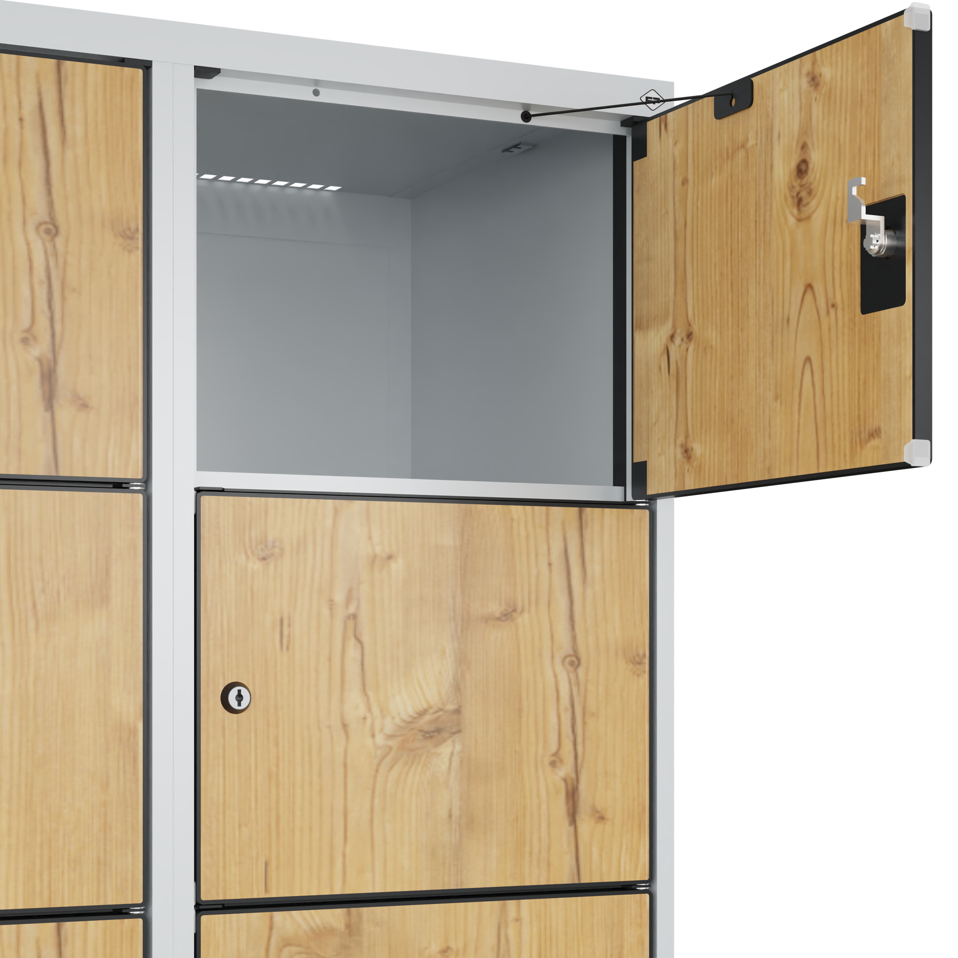 C+P Schlie�fachschrank Evolo PLUS, Sockel, 18 F�cher, 1950x1200x500mm