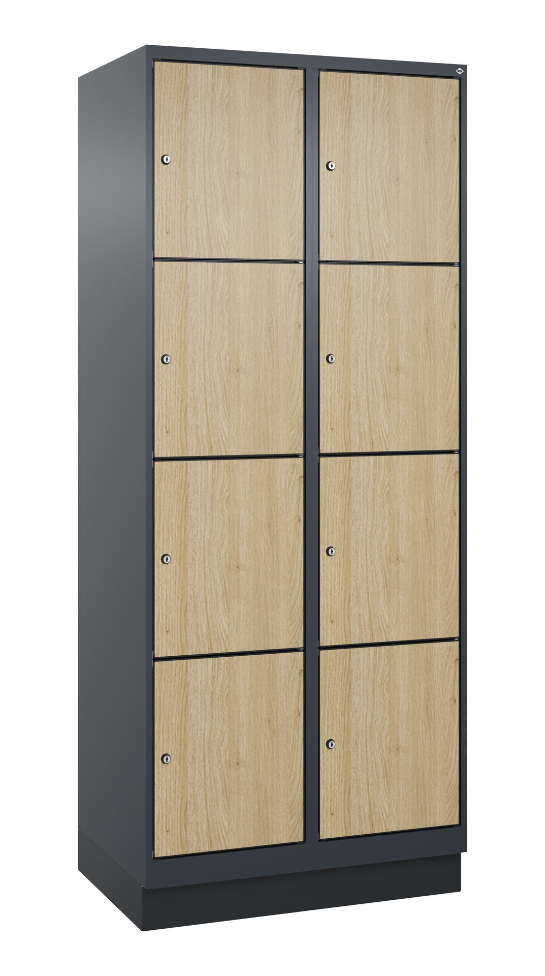 C+P Schlie�fachschrank Evolo PLUS, Sockel, 8 F�cher, 1950x800x500mm