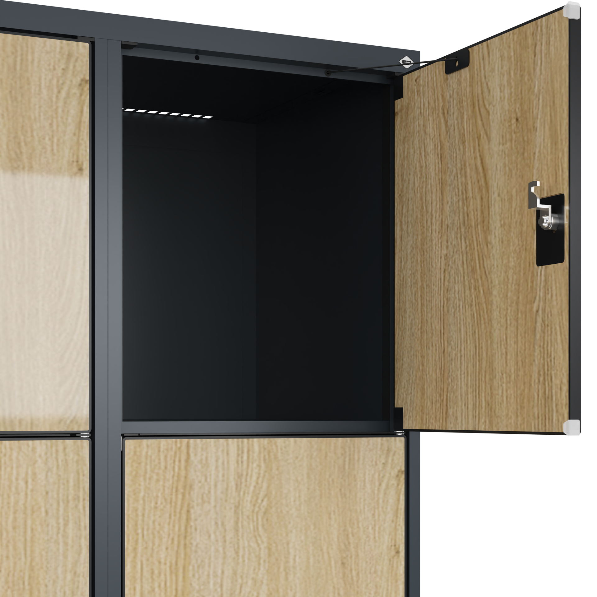 C+P Schlie�fachschrank Evolo PLUS, Sockel, 8 F�cher, 1950x800x500mm