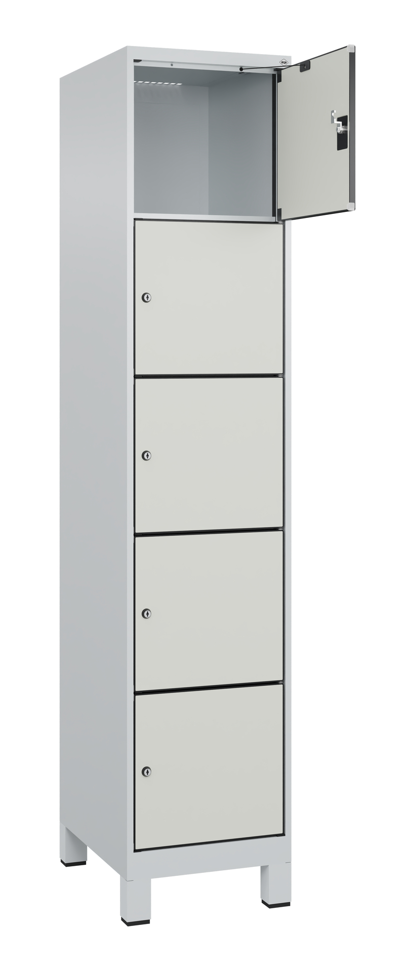 C+P Schlie�fachschrank Evolo PLUS, F��e, 5 F�cher, 1950x400x500mm
