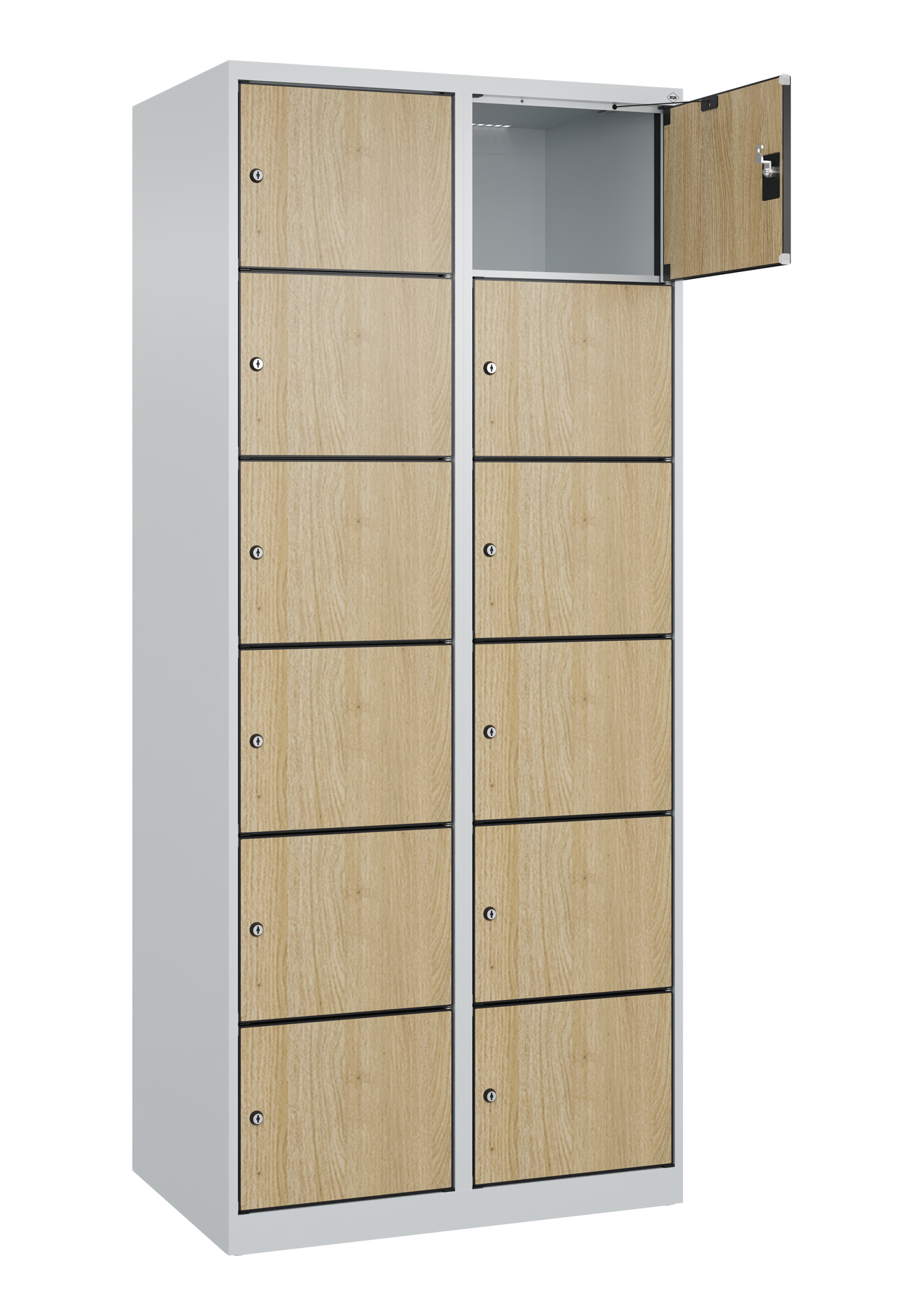 C+P Schlie�fachschrank Evolo PLUS, 12 F�cher, 1850x800x500mm