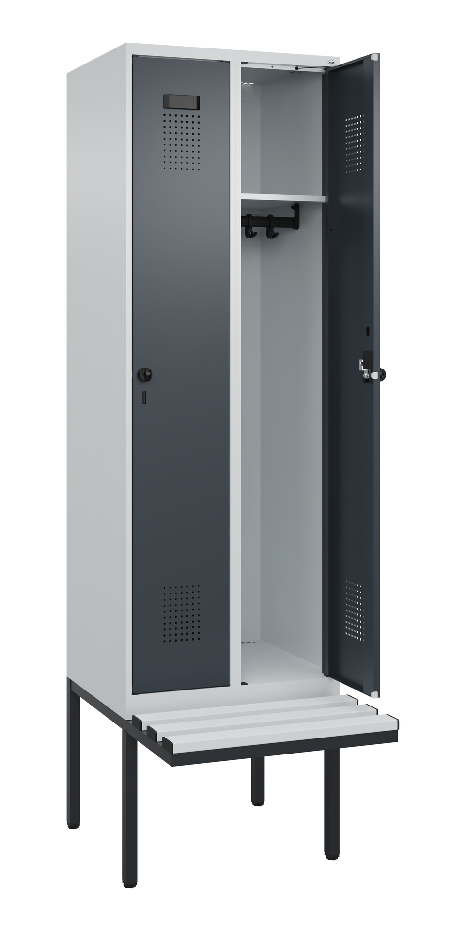 C+P Spind Evolo PLUS, Bank, 2 Abteil, 2120x600x815