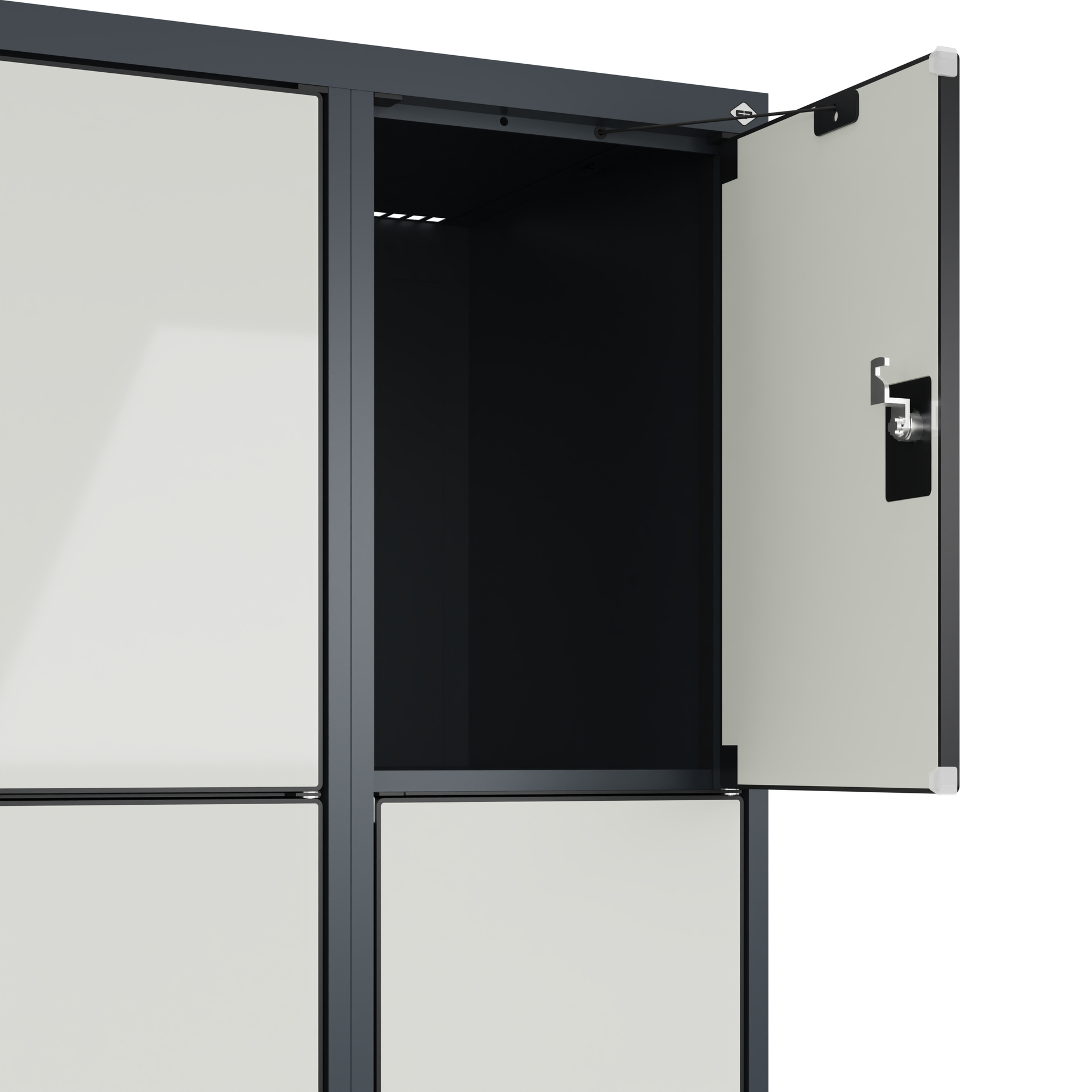 C+P Schlie�fachschrank Evolo PLUS, Sockel, 16 F�cher, 1950x1200x500mm