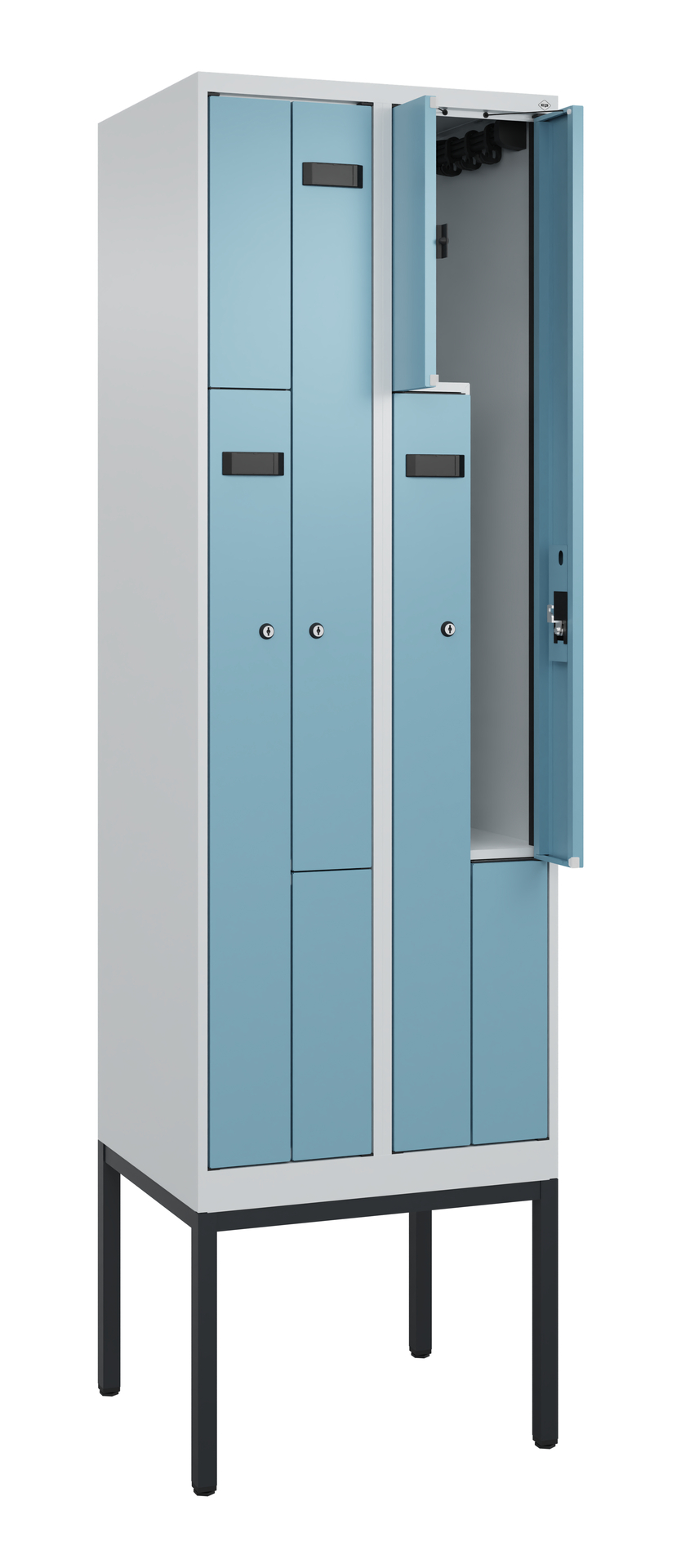 C+P Z-Spind Evolo PLUS, Gestell, 4 Fächer, 2120x60