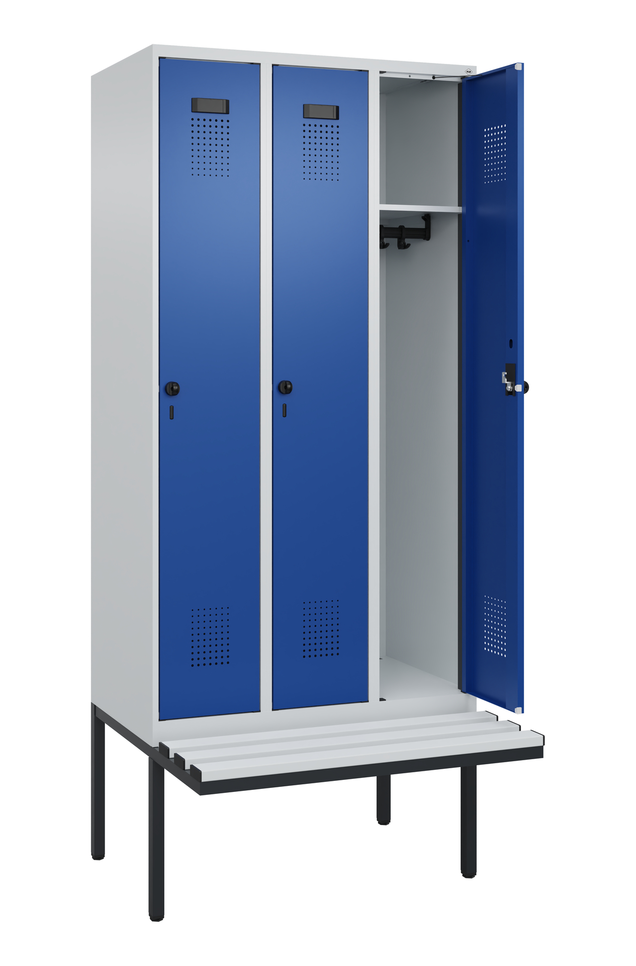 C+P Spind Evolo PLUS, Bank, 3 Abteile, 2120x900x81