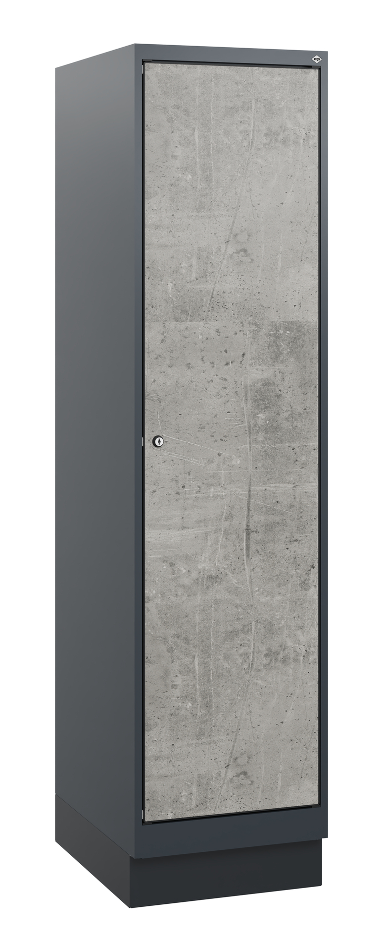 C+P Spind Evolo PLUS, Sockel, 1 Abteil, 1630x400x500mm