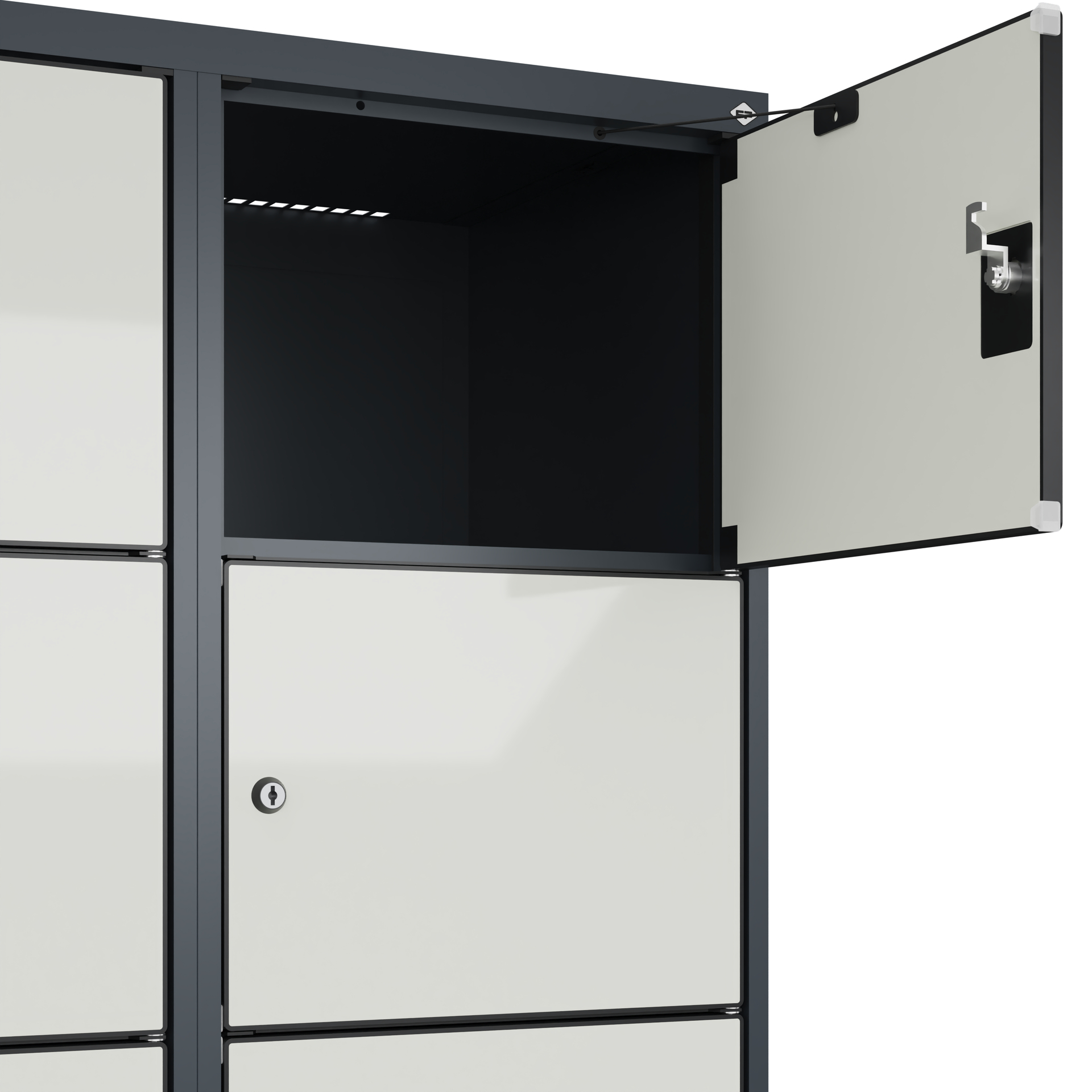 C+P Schlie�fachschrank Evolo PLUS, F��e, 18 F�cher, 1950x1200x500mm