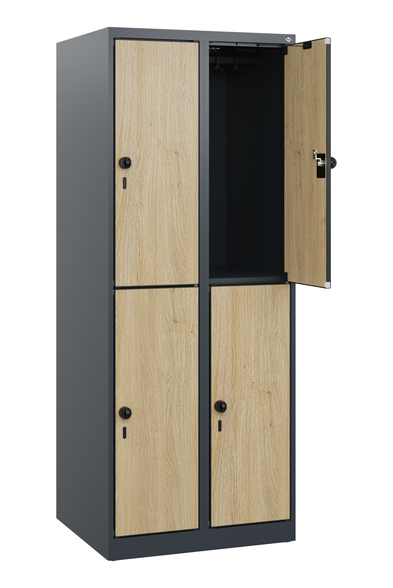 C+P Doppelst�ckiger Schulspind Evolo PLUS, 4 F�cher, 1530x600x500mm