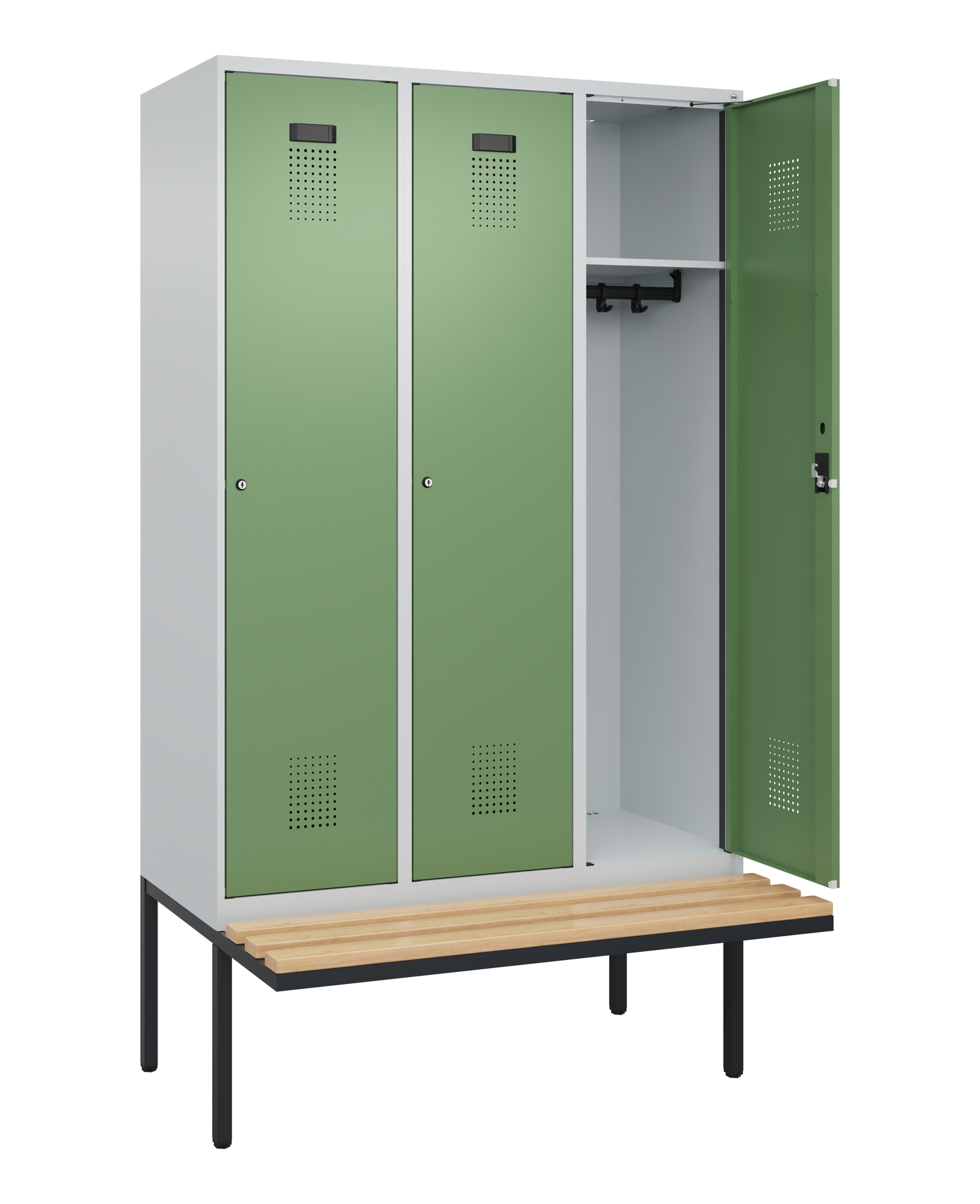 C+P Spind Evolo PLUS, Bank, 3 Abteile, 2120x1200x8