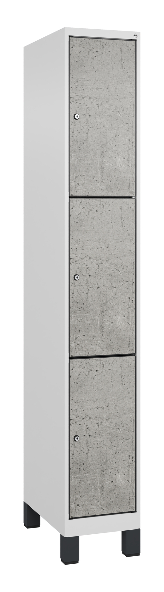 C+P Schlie�fachschrank Evolo PLUS, F��e, 3 F�cher, 1950x300x500mm