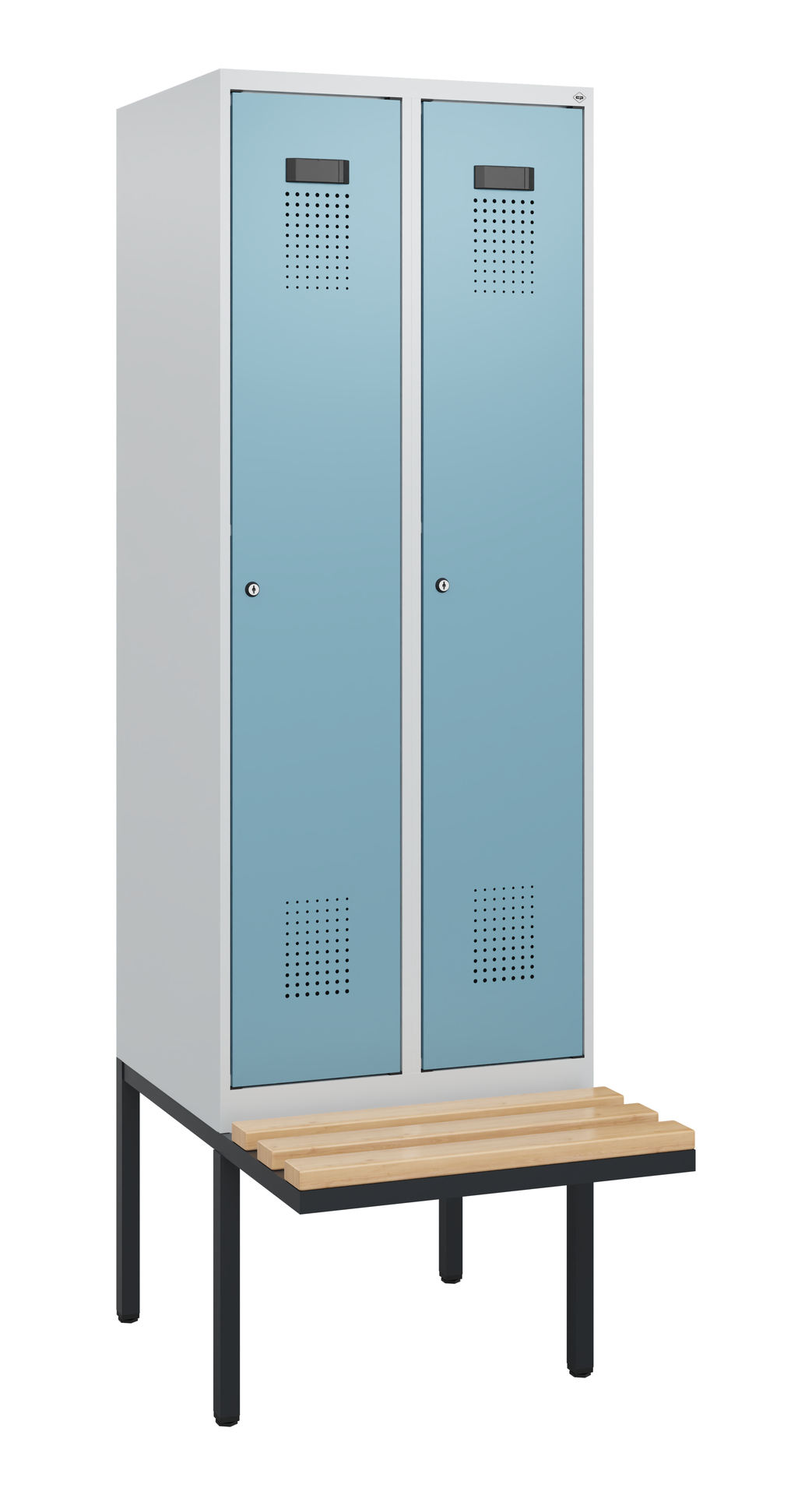 C+P Spind Evolo PLUS, Bank, 2 Abteile, 1950x600x81