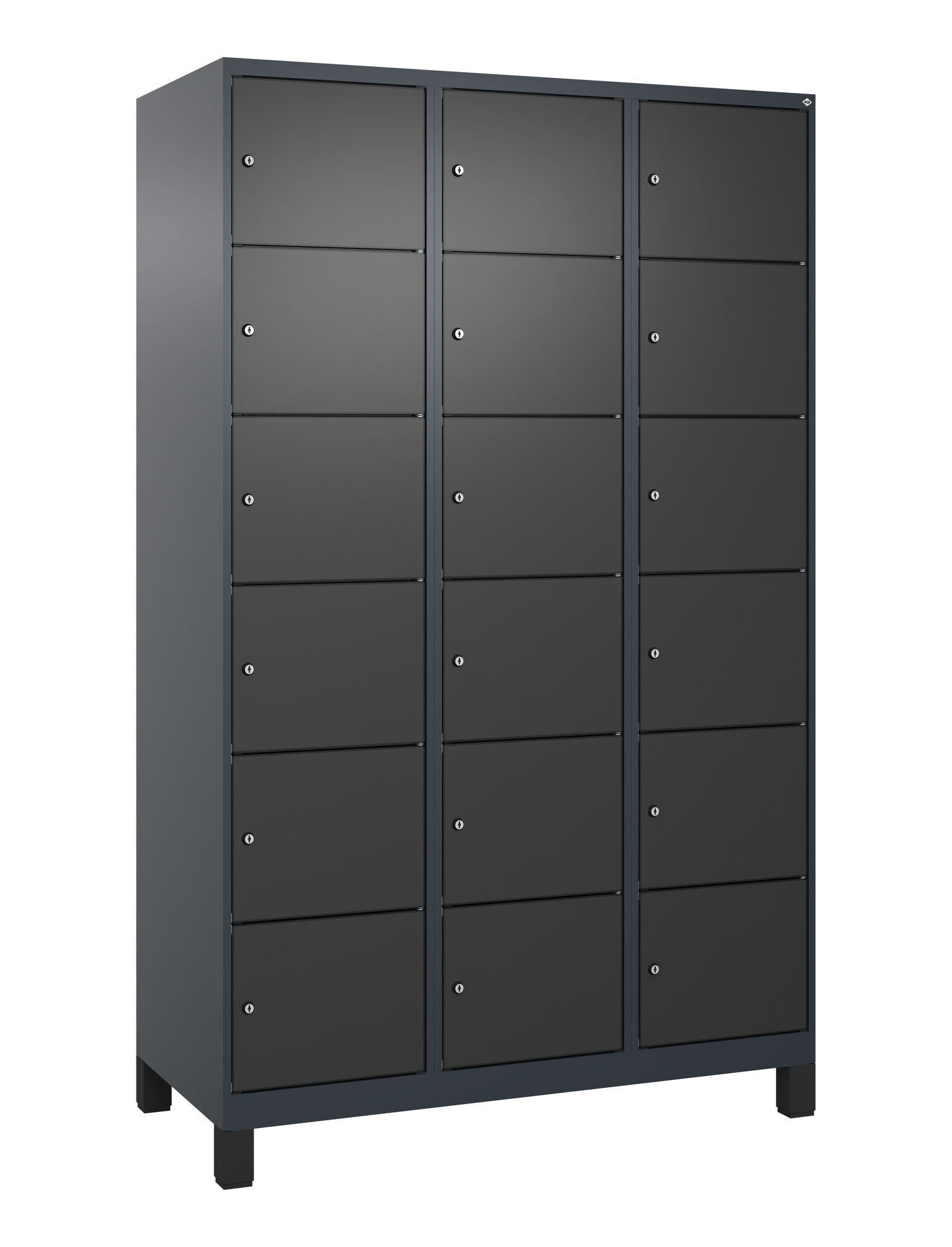 C+P Schlie�fachschrank Evolo PLUS, F��e, 18 F�cher, 1950x1200x500mm
