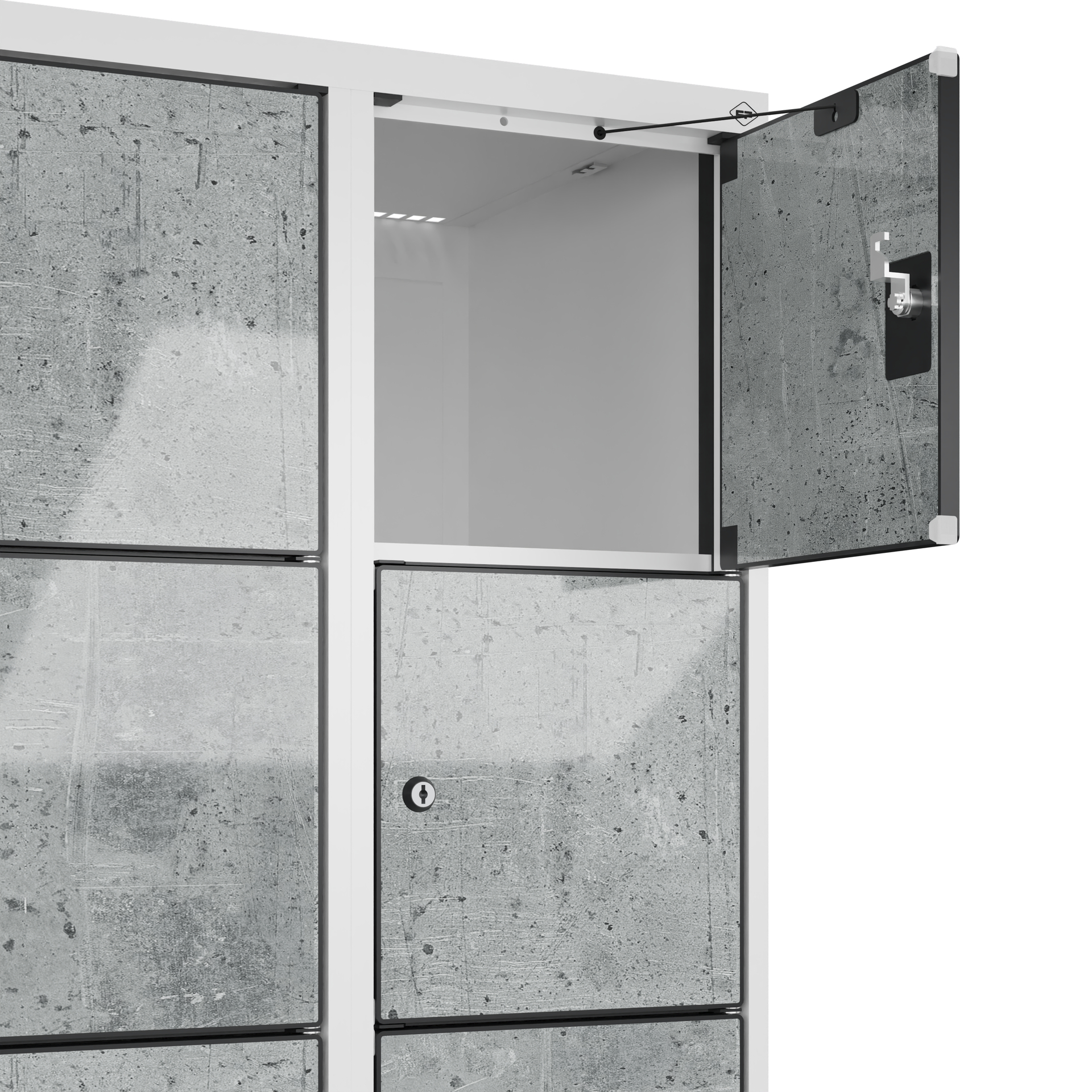 C+P Schlie�fachschrank Evolo PLUS, F��e, 24 F�cher, 1950x1200x500mm