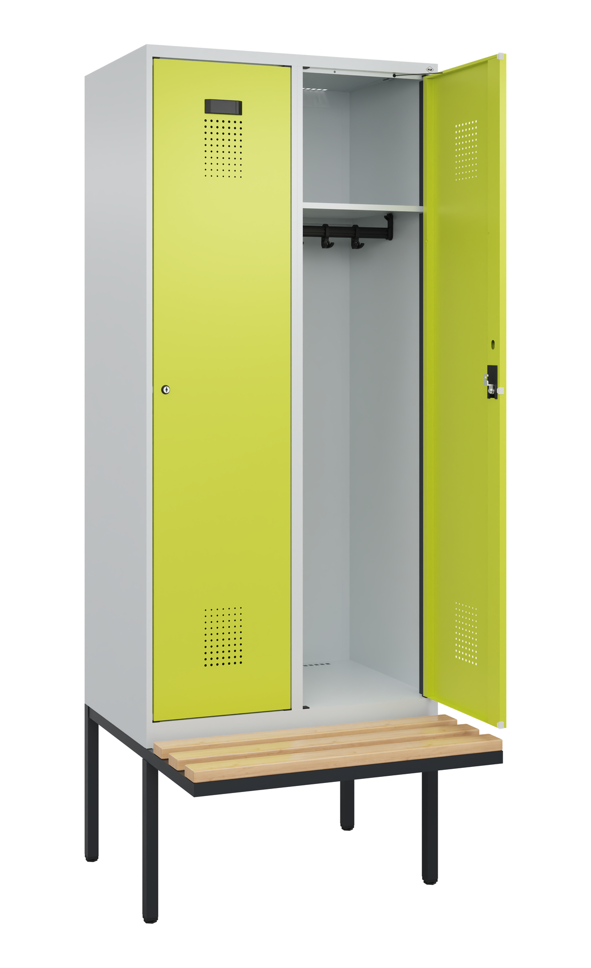 C+P Spind Evolo PLUS, Bank, 2 Abteile, 2120x800x81
