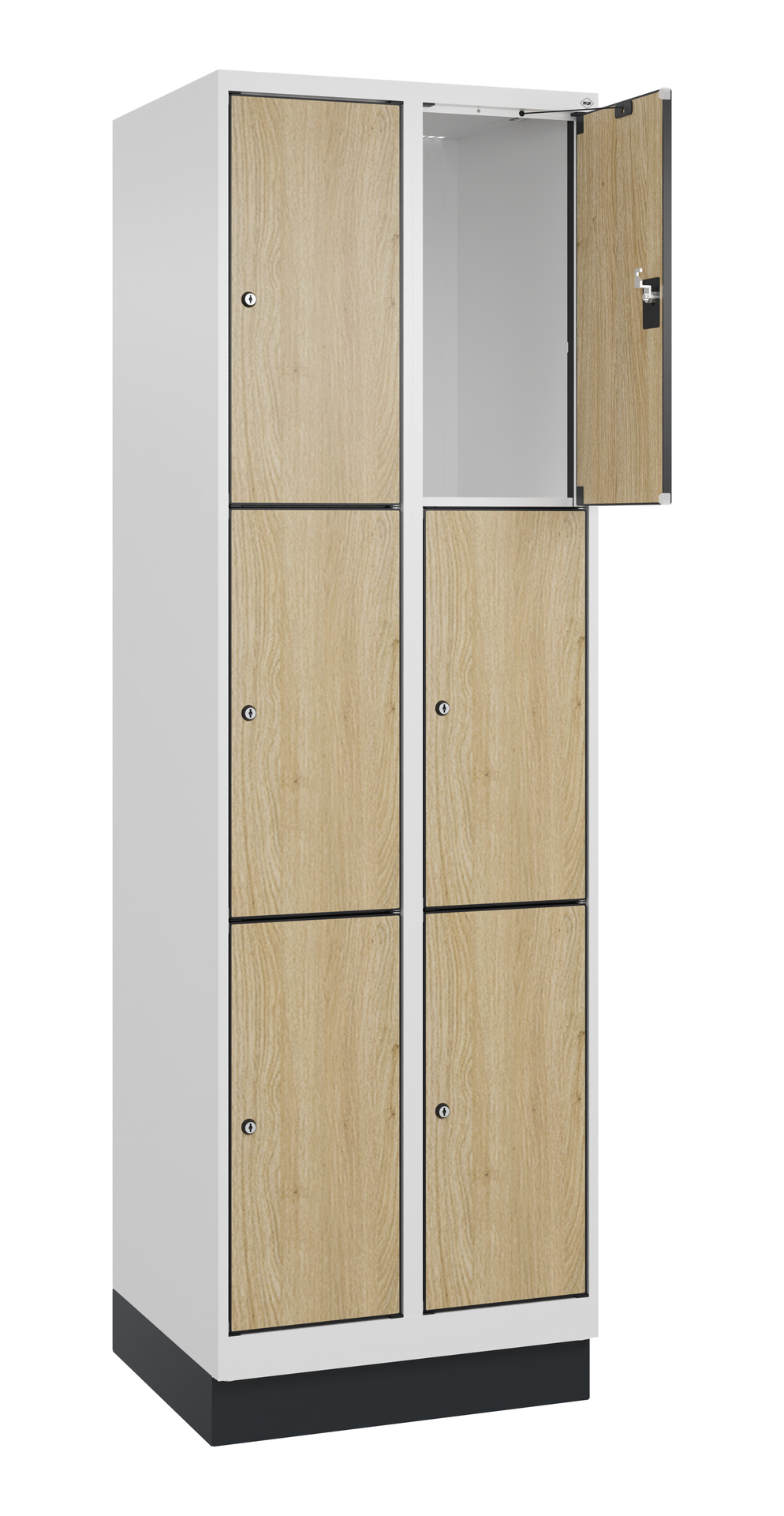 C+P Schlie�fachschrank Evolo PLUS, Sockel, 6 F�cher, 1950x600x500mm