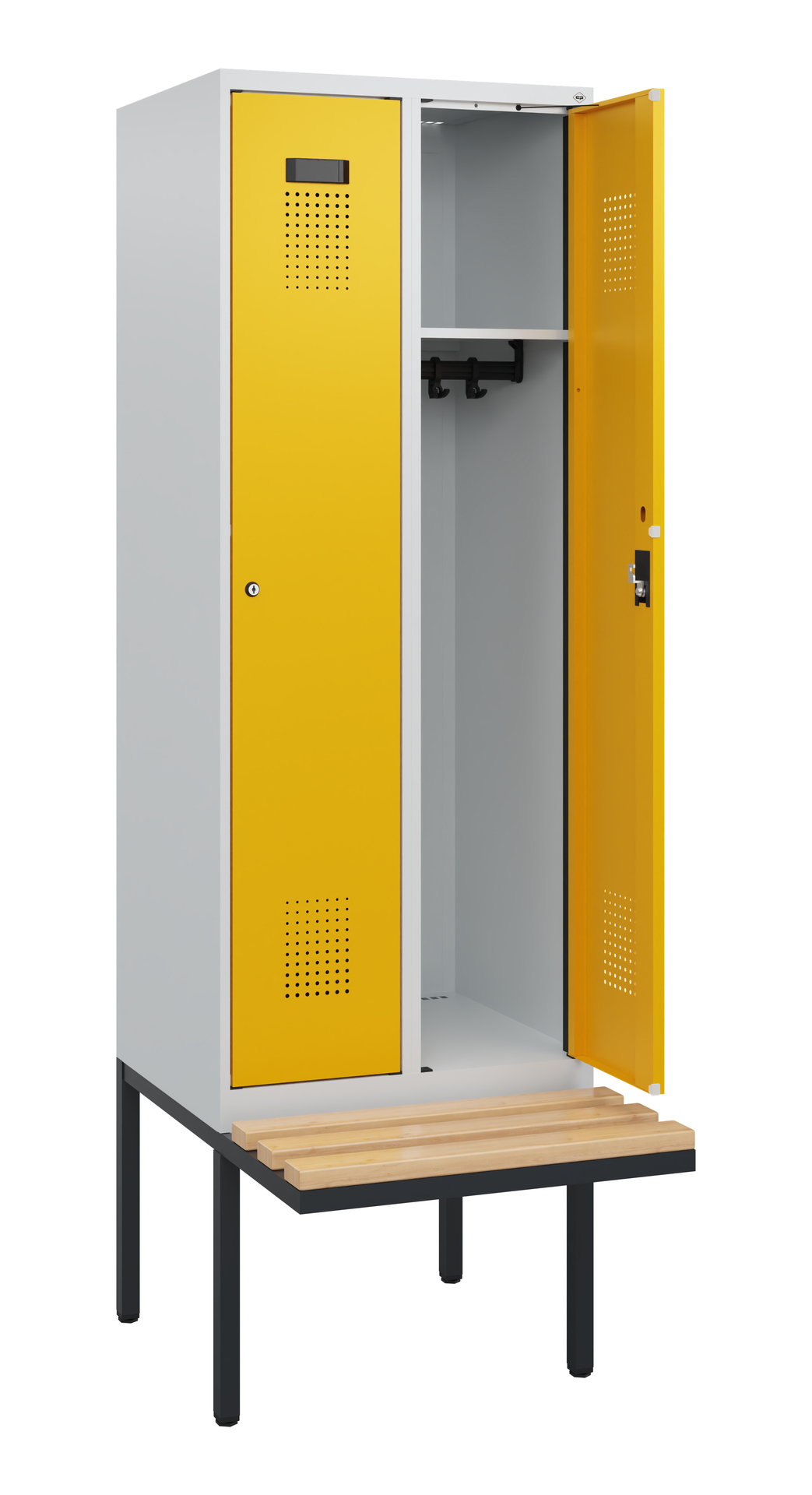 C+P Spind Evolo PLUS, Bank, 2 Abteile, 1950x600x81