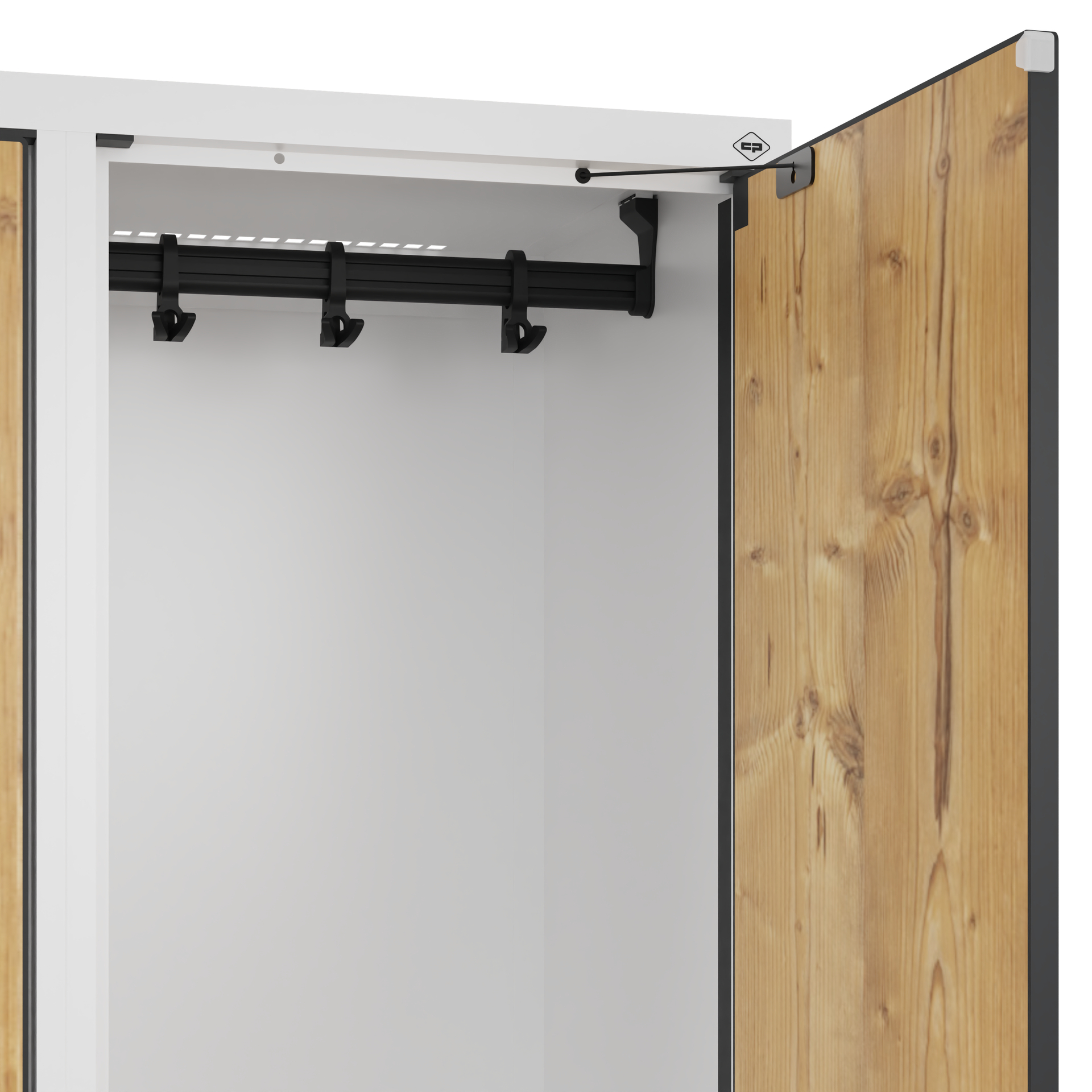 C+P Doppelst�ckiger Schulspind Evolo PLUS, F��e, 2 F�cher, 1630x400x500mm