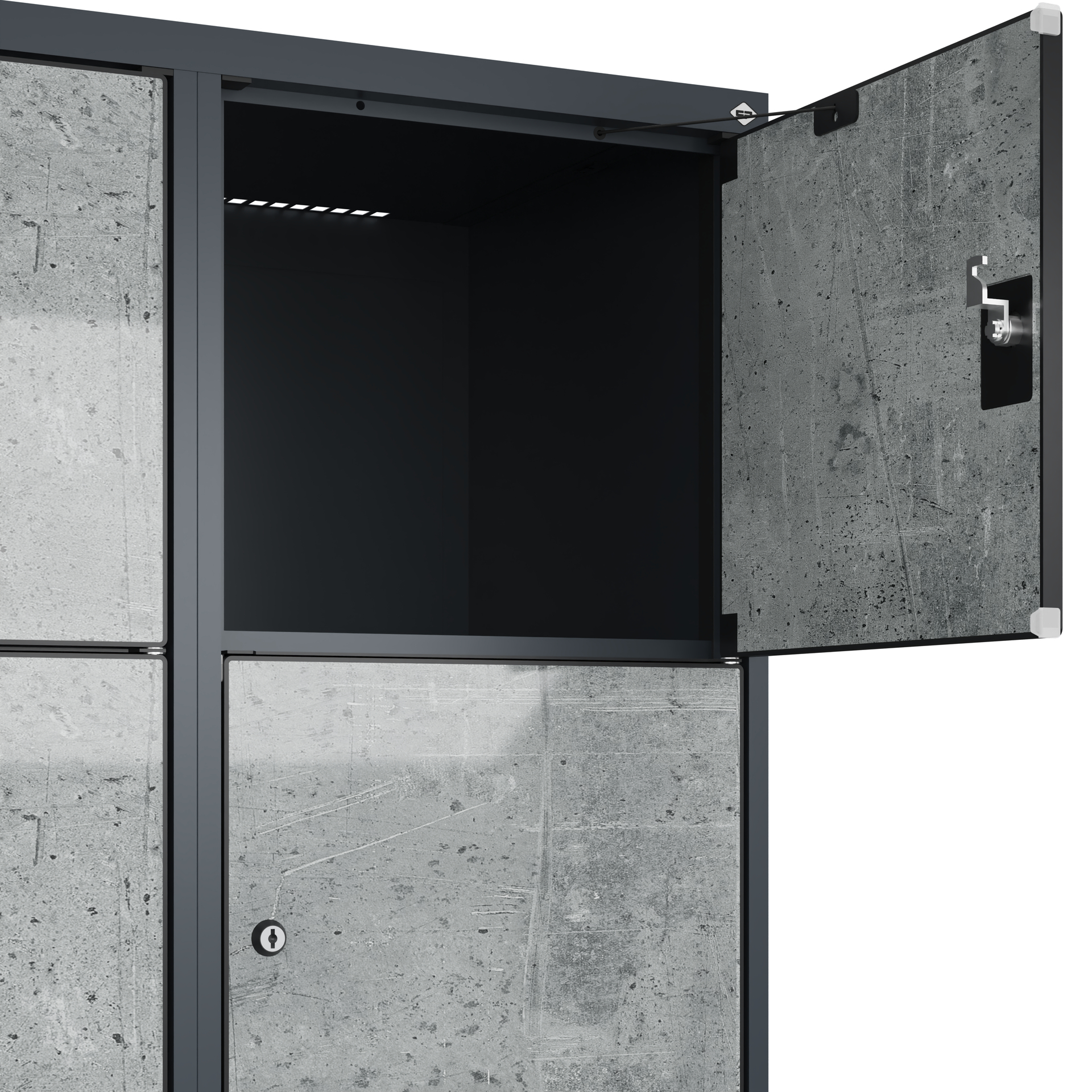 C+P Schlie�fachschrank Evolo PLUS, 15 F�cher, 1850x1200x500mm