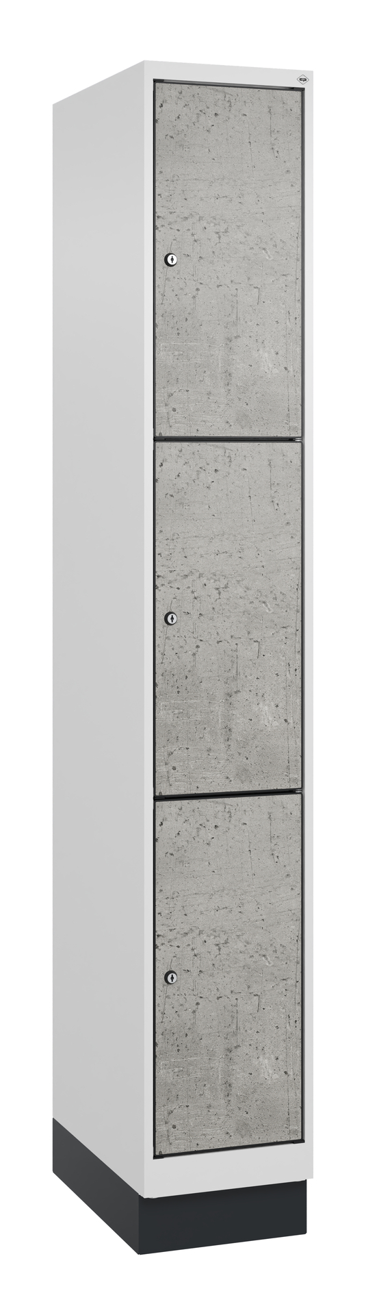 C+P Schlie�fachschrank Evolo PLUS, Sockel, 3 F�cher, 1950x300x500mm