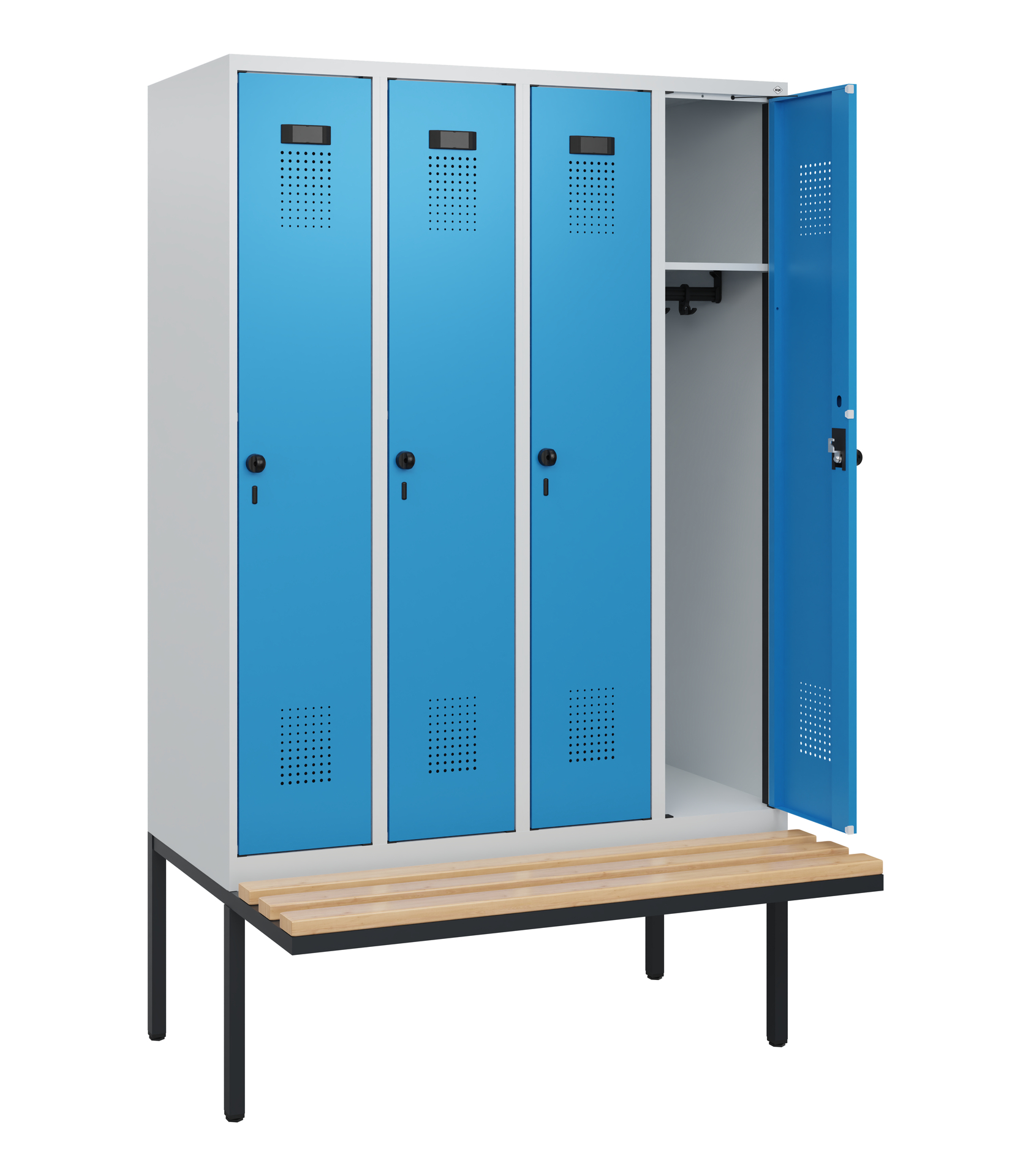 C+P Spind Evolo PLUS, Bank, 4 Abteile, 1950x1200x8