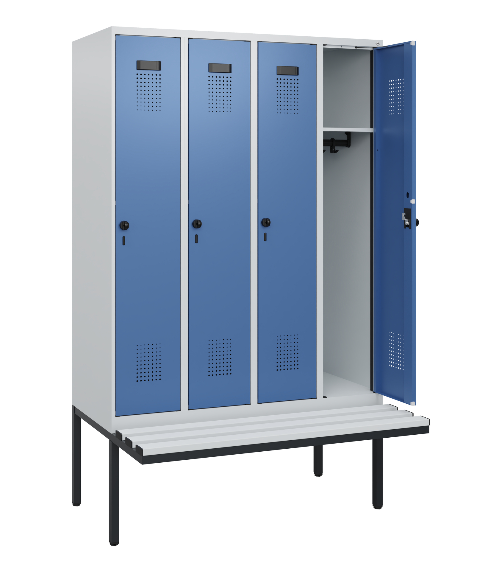 C+P Spind Evolo PLUS, Bank, 4 Abteile, 1950x1200x8