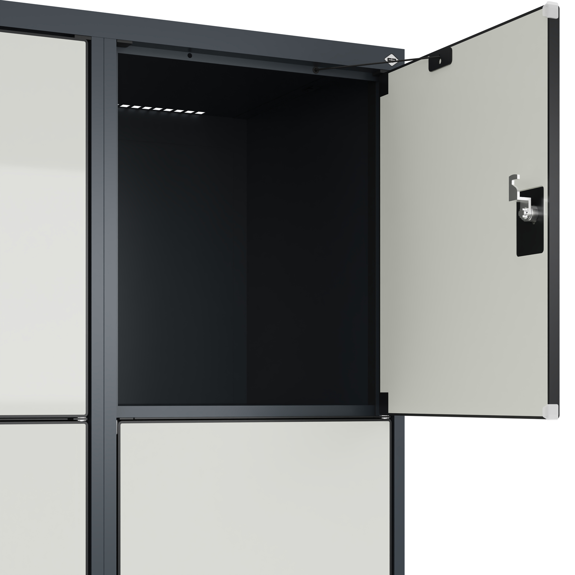 C+P Schlie�fachschrank Evolo PLUS, Sockel, 12 F�cher, 1950x1200x500mm