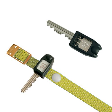 C+P nylon armband met nummerplaat, geel
