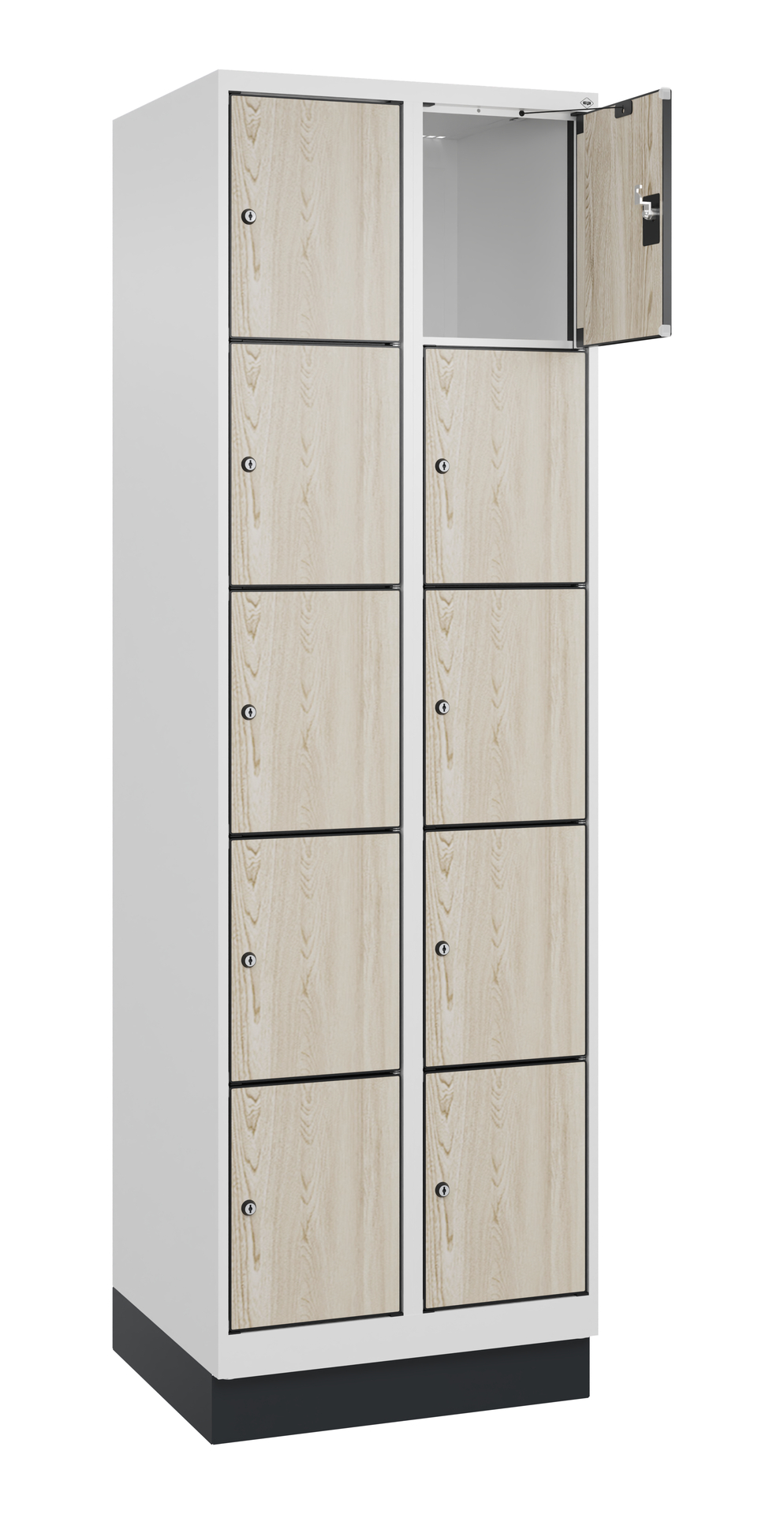 C+P Schlie�fachschrank Evolo PLUS, Sockel, 10 F�cher, 1950x600x500mm