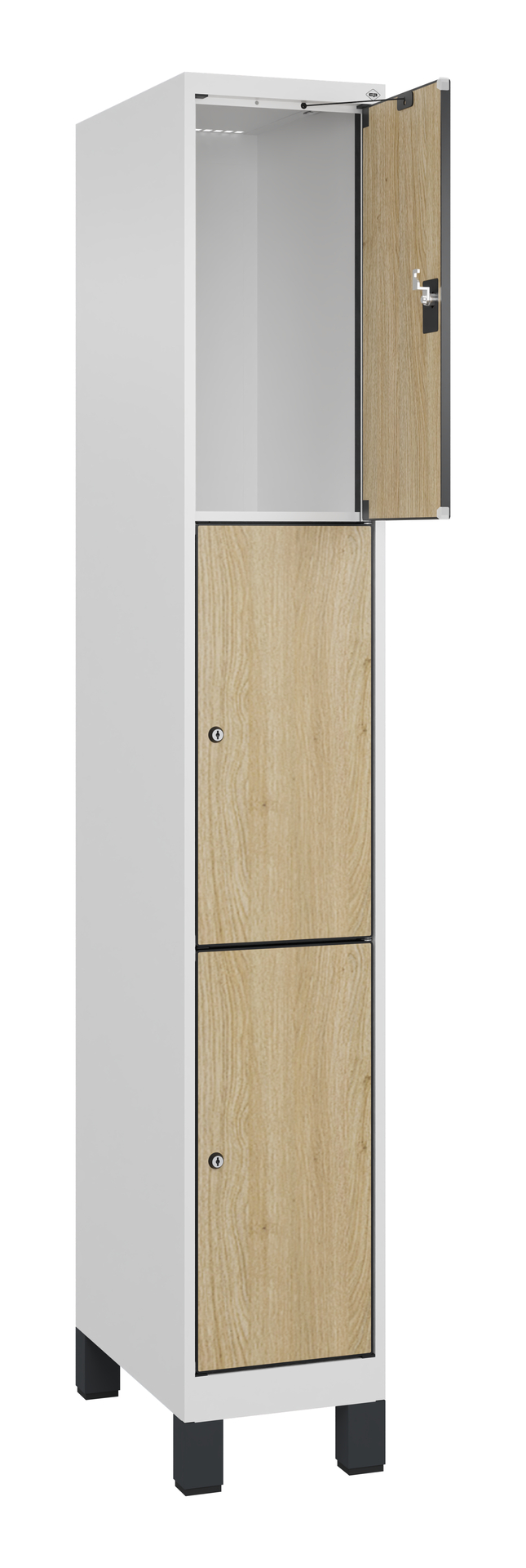 C+P Schlie�fachschrank Evolo PLUS, F��e, 3 F�cher, 1950x300x500mm