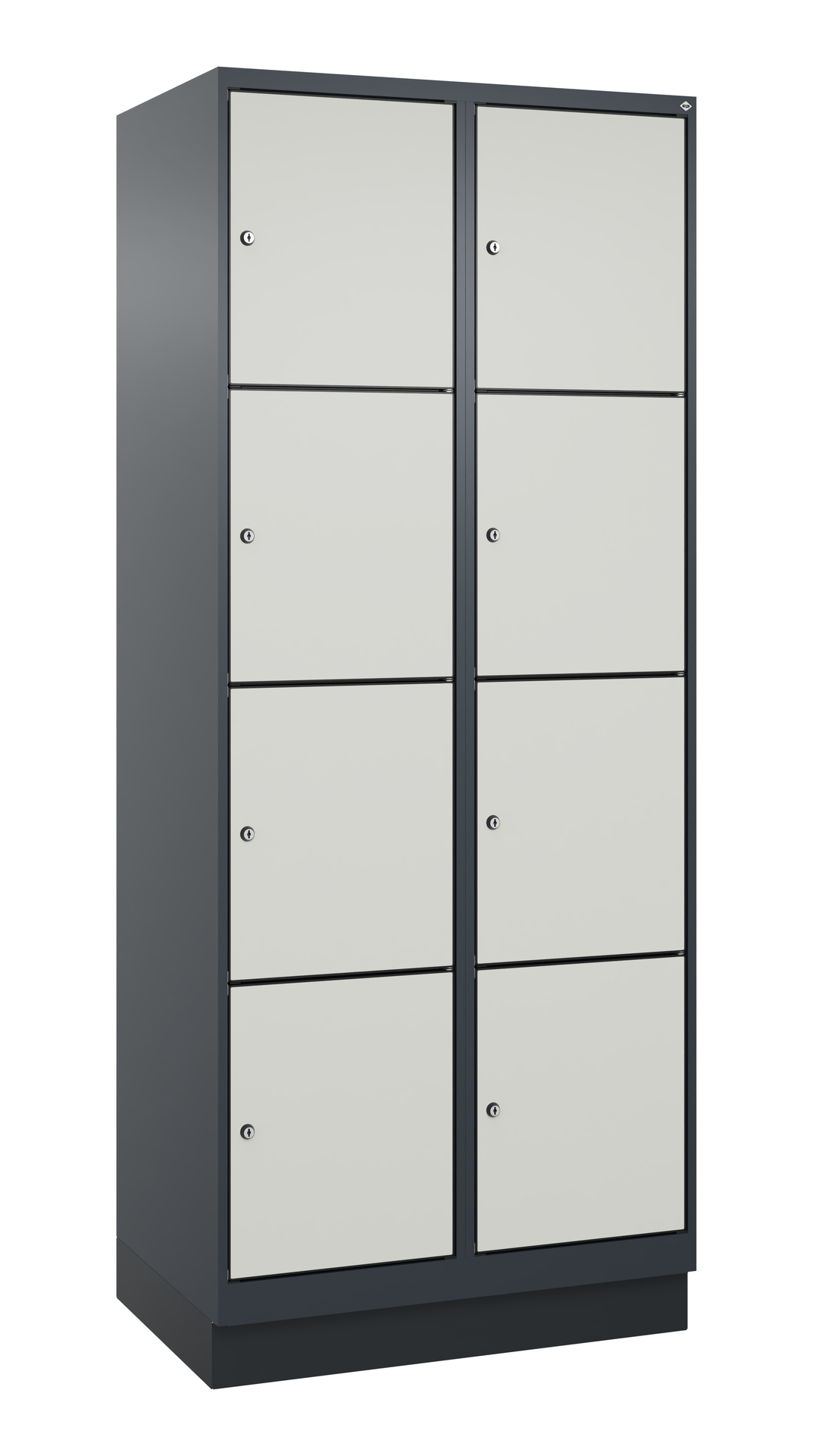 C+P Schlie�fachschrank Evolo PLUS, Sockel, 8 F�cher, 1950x800x500mm