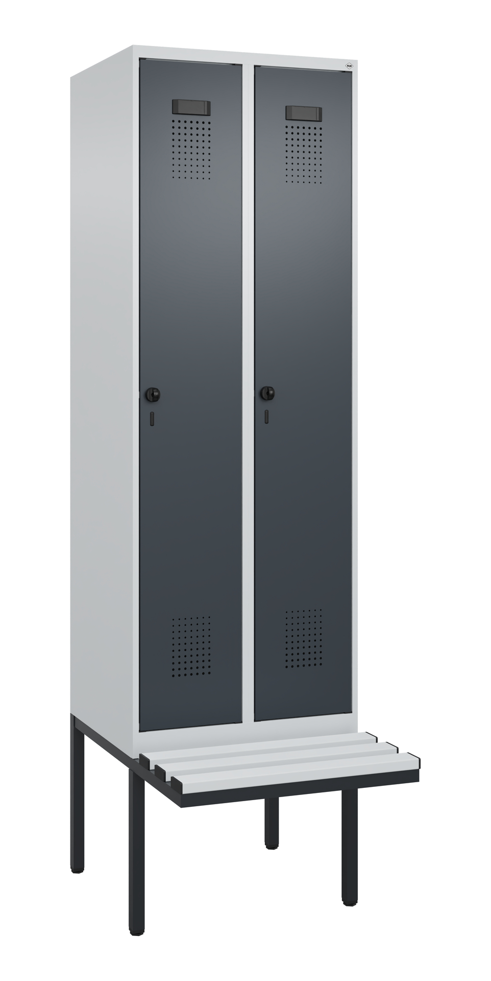 C+P Spind Evolo PLUS, Bank, 2 Abteil, 2120x600x815