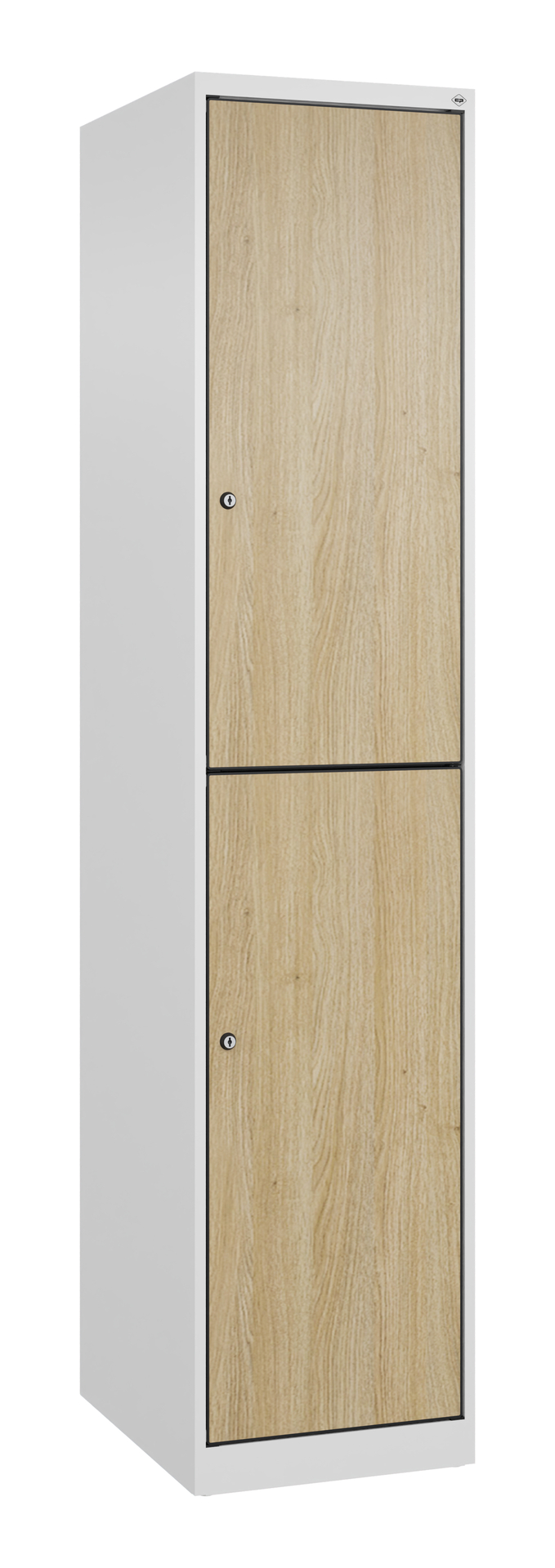 C+P Doppelst�ckiger Spind Evolo PLUS, 2 F�cher, 1850x400x500mm