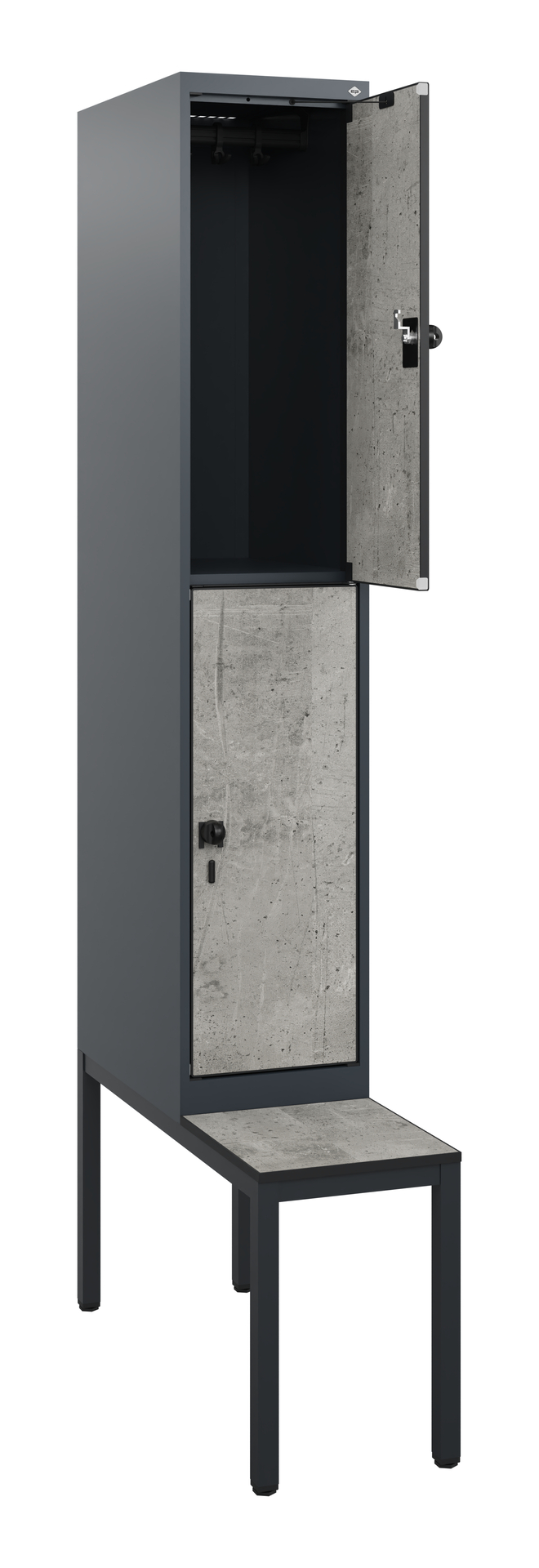 C+P Doppelst�ckiger Spind Evolo PLUS, 2 F�cher, 1950x300x815mm C+P Doppelst�ckiger Spind Evolo PLUS, 2 F�cher, 1950x300x815mm