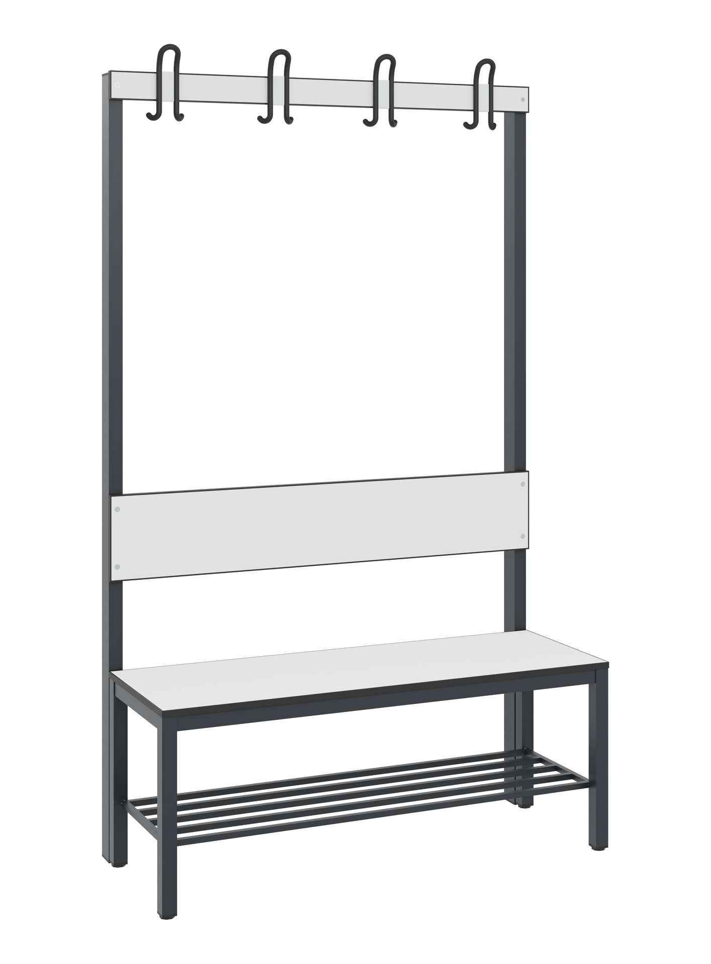 C+P Garderobenbank mit Rückenlehne, Basic Plus, H1