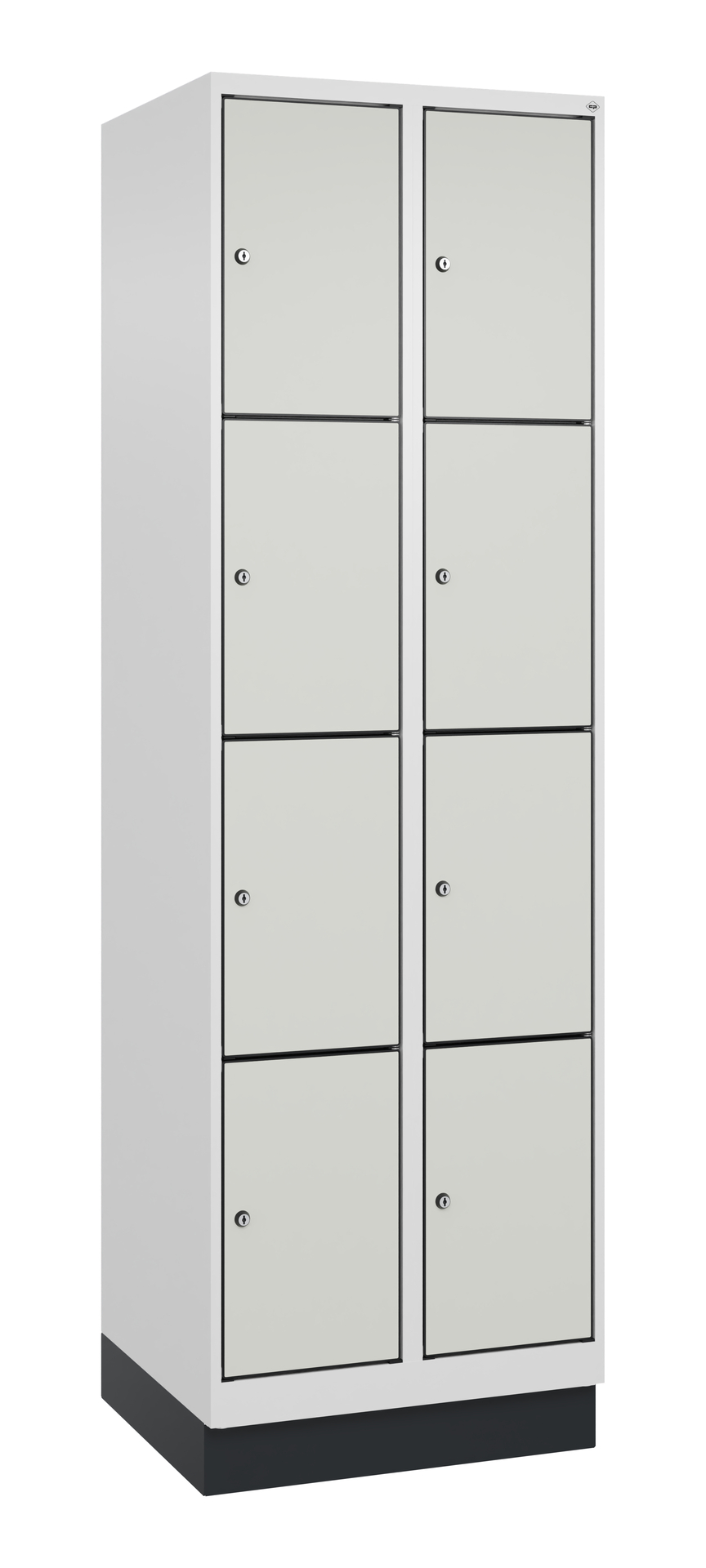 C+P Schlie�fachschrank Evolo PLUS, Sockel, 8 F�cher, 1950x600x500mm