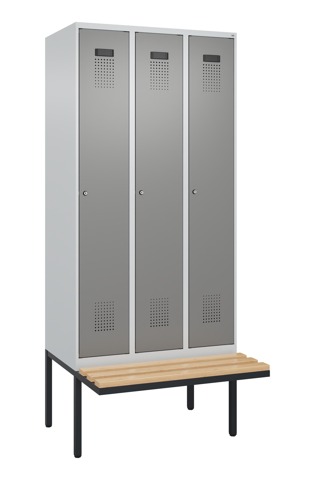 C+P Spind Evolo PLUS, Bank, 3 Abteile, 2120x900x81