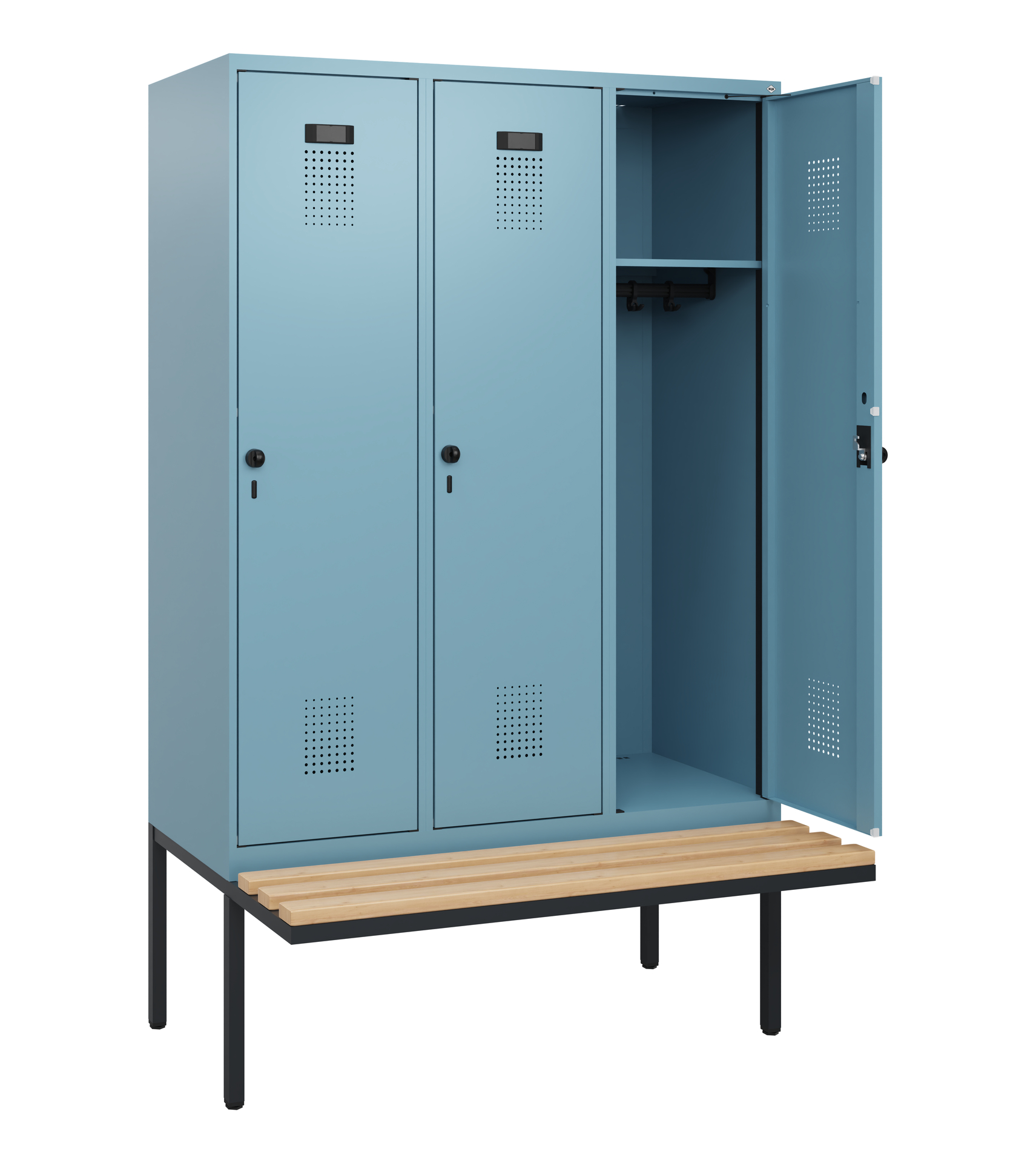 C+P Spind Evolo PLUS, Bank, 3 Abteile, 1950x1200x8