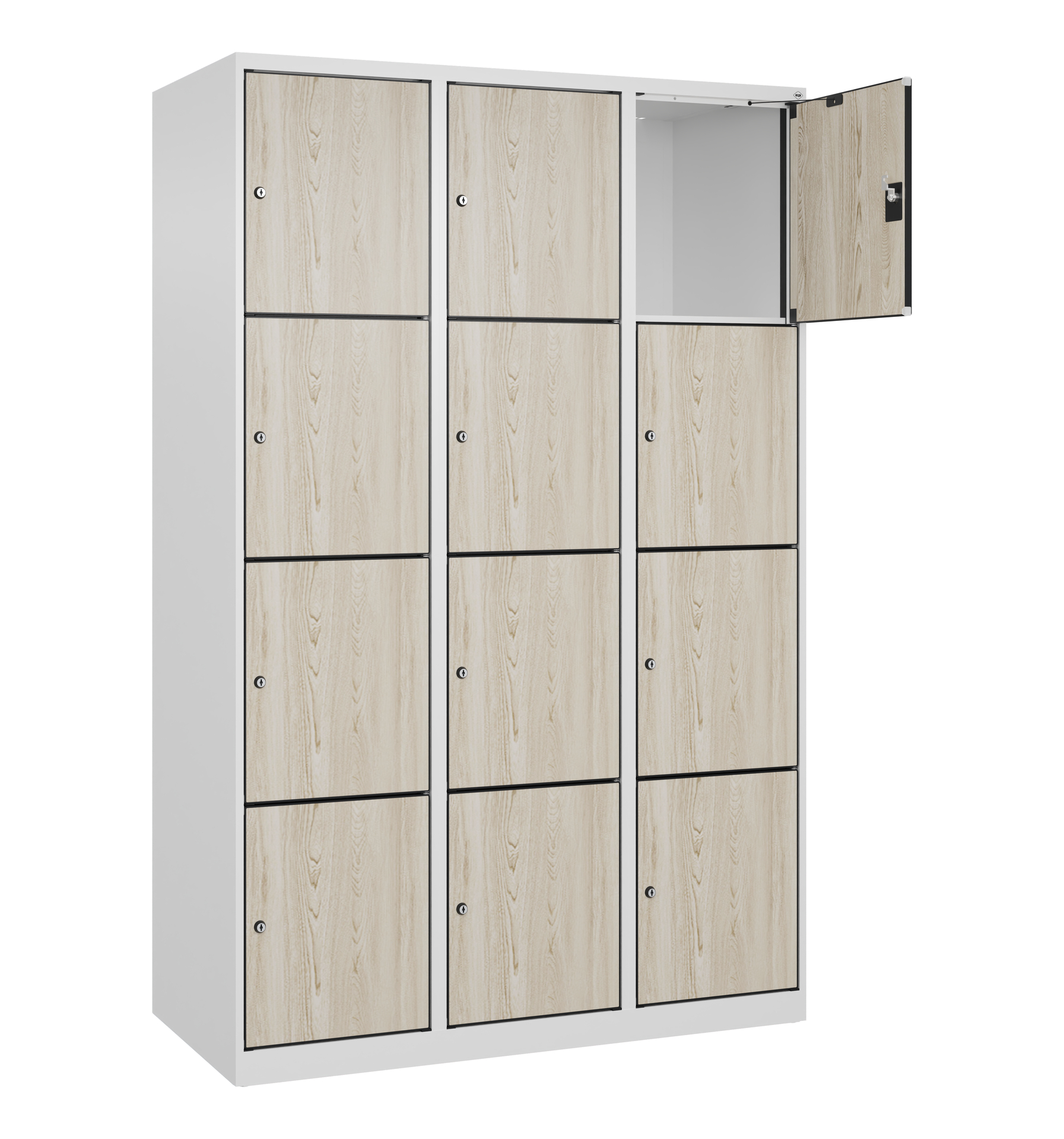 C+P Schlie�fachschrank Evolo PLUS, 12 F�cher, 1850x1200x500mm